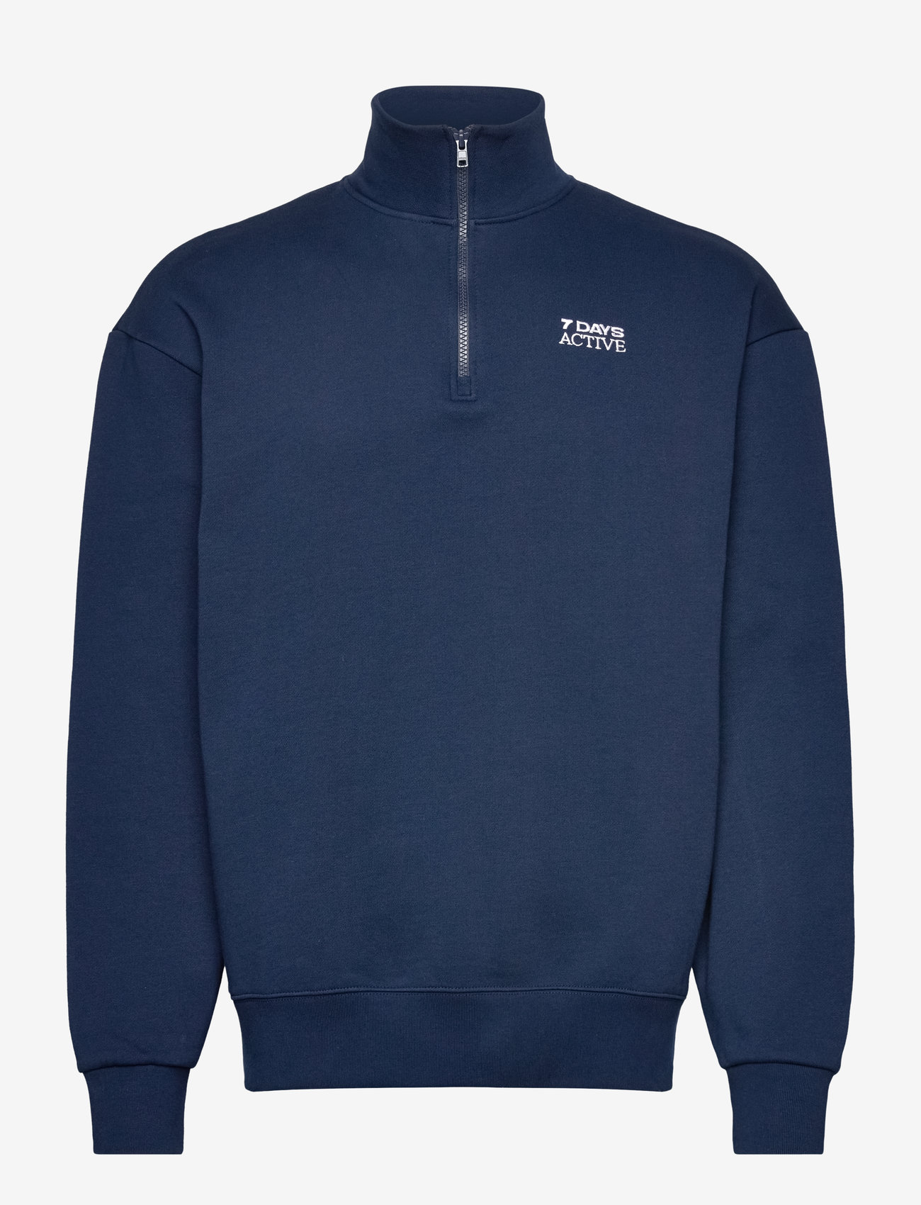 7 DAYS Active - Organic Regular Half Zip - mænd - 333 pageant blue - 0