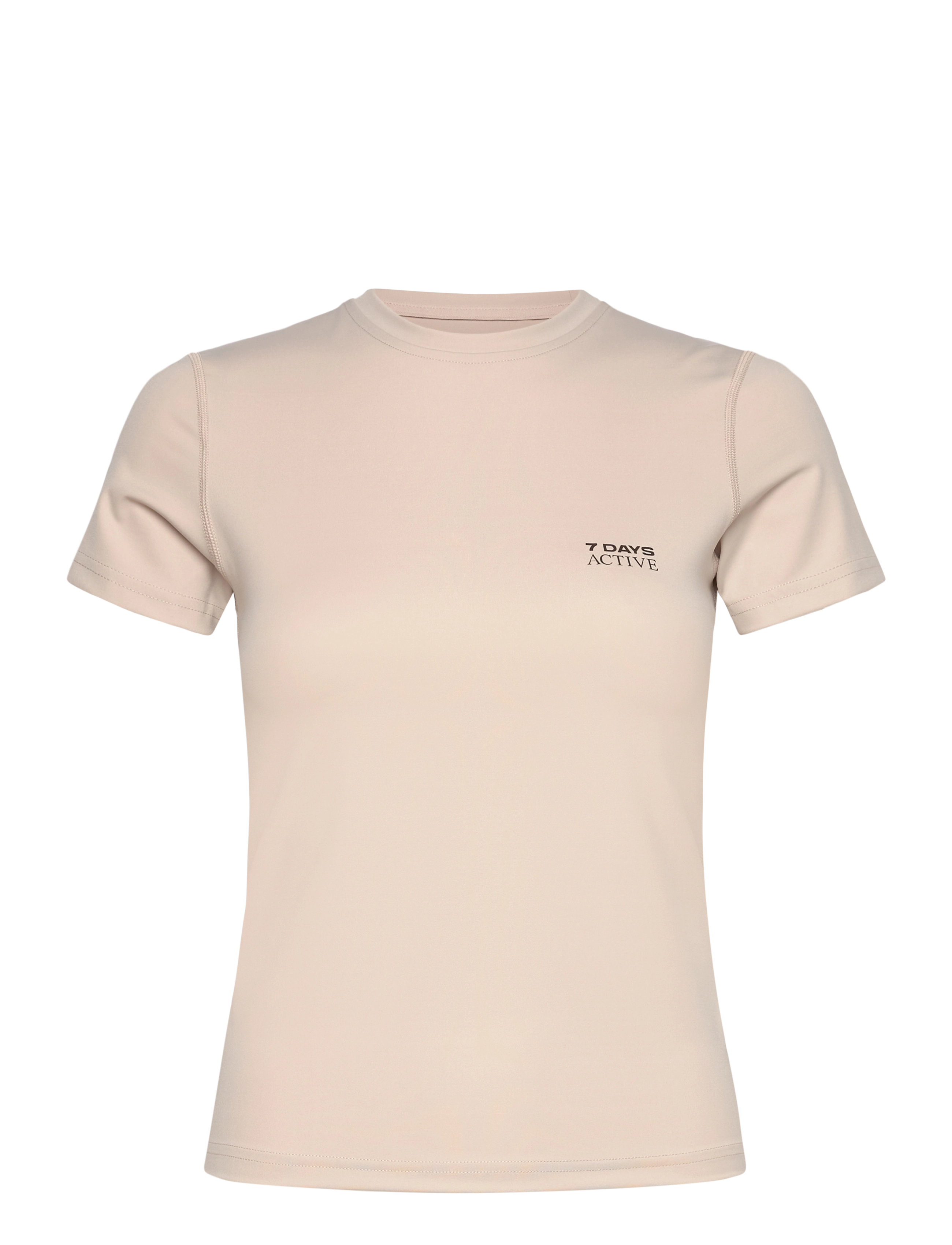7 DAYS Active Womens Short Sleeve Training Tee, M, Beige, Sports Overdele & T-shirts > Sport T-shirts, Dame