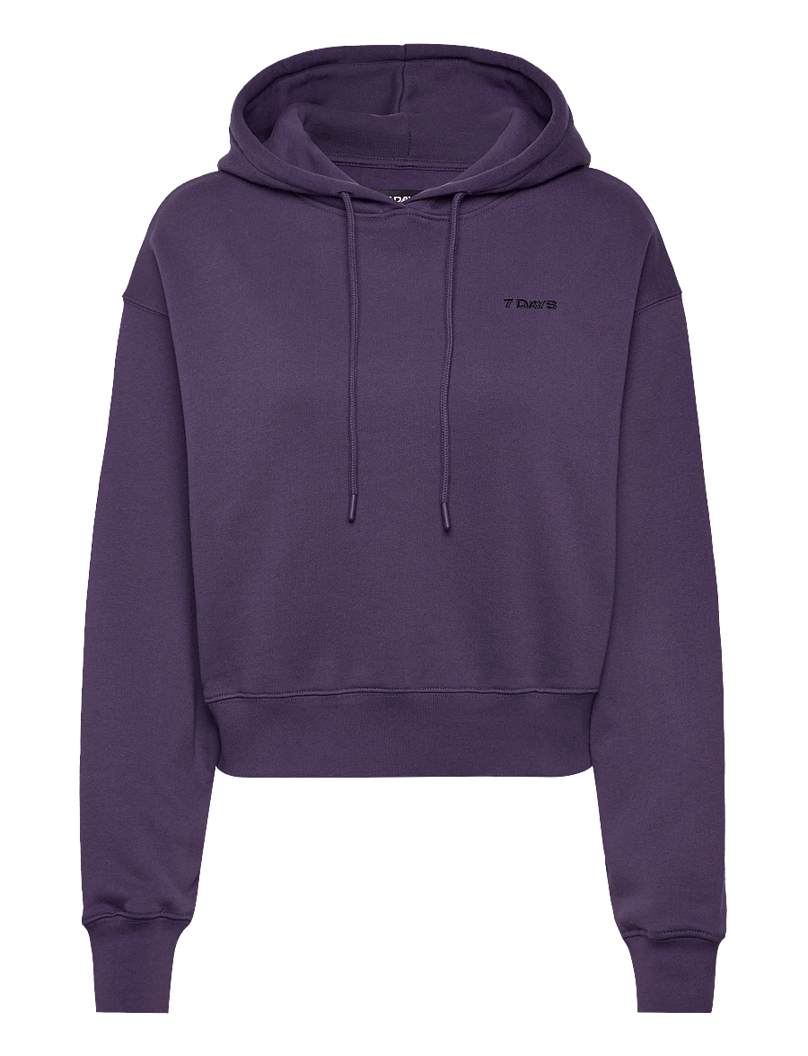 7 DAYS Active - Organic Fitted Hoodie - kapuutsiga dressipluusid - 847 purble plumeria - 0