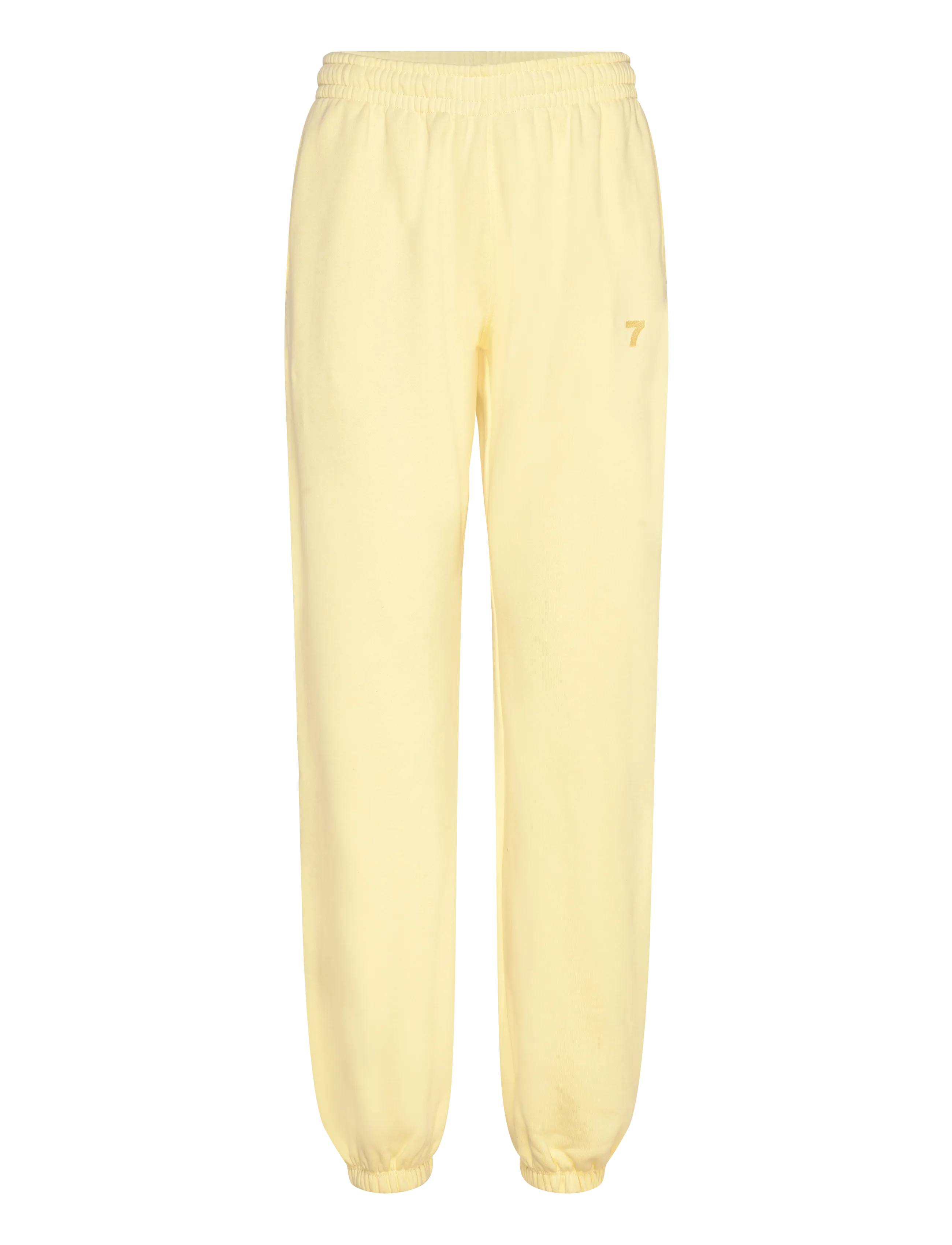 7 DAYS Active Organic Fitted Sweatpants, M, Yellow, Sport Pants > Sport Casual Trousers, Dame