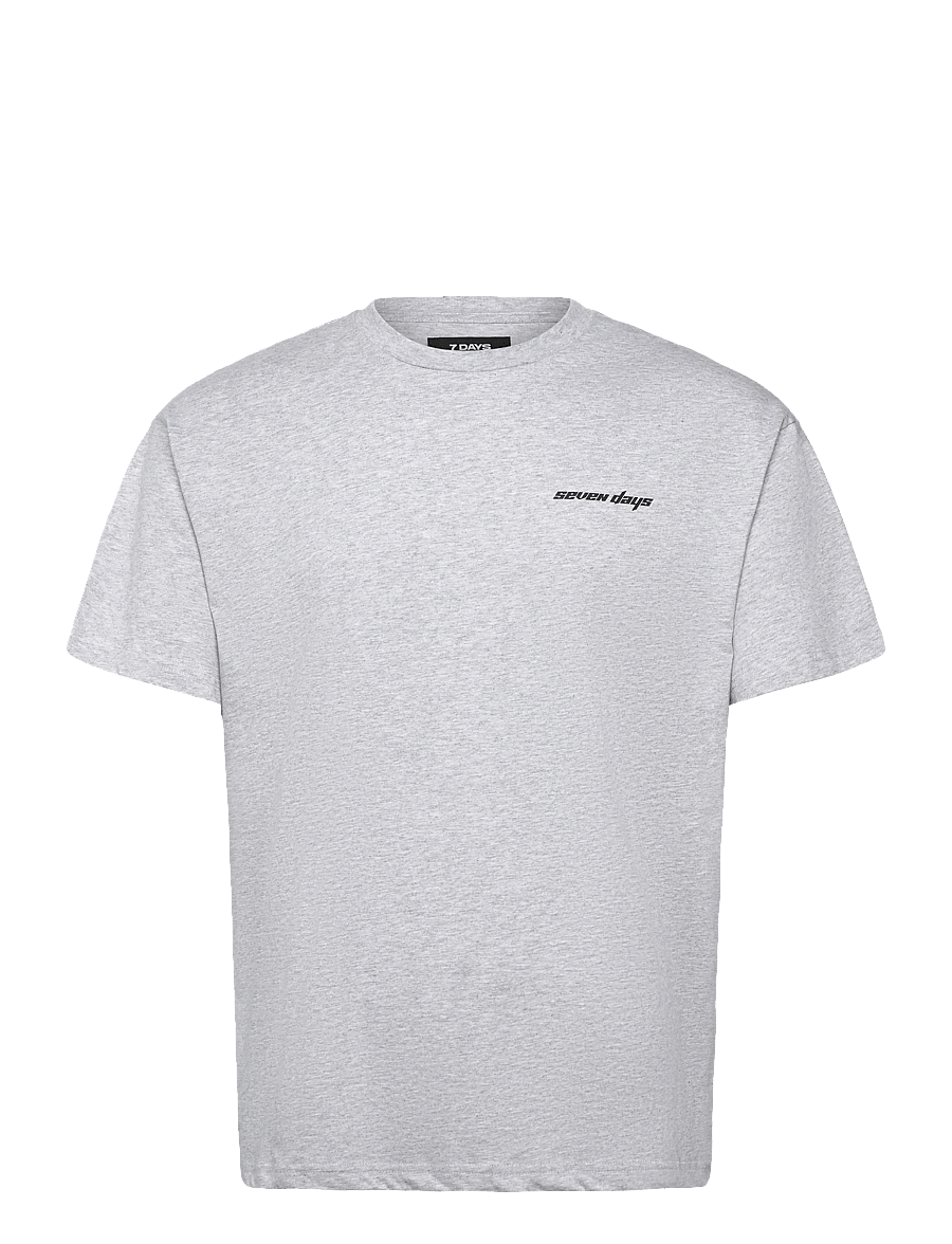 7 DAYS Active - Organic Regular Star Tee - oberteile & t-shirts - 022 heather grey - 0