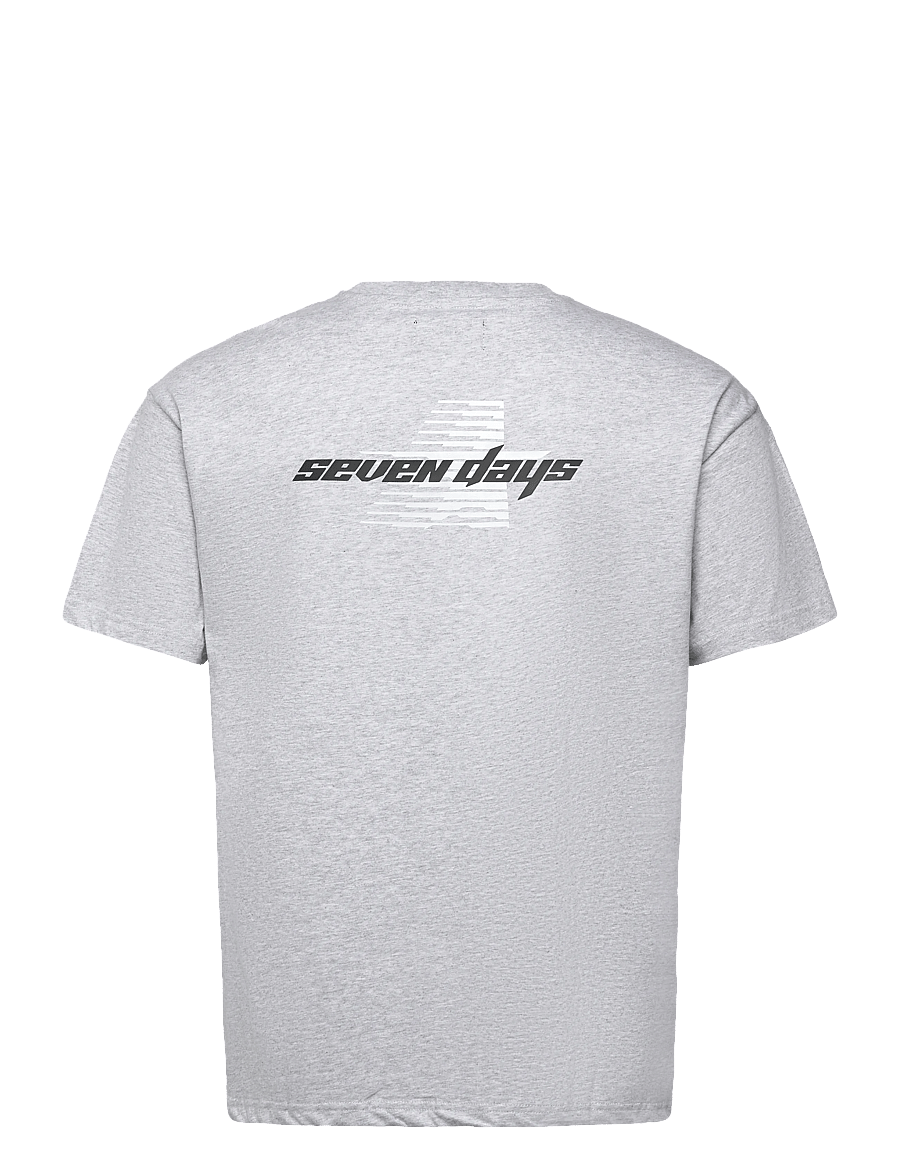 7 DAYS Active - Organic Regular Star Tee - oberteile & t-shirts - 022 heather grey - 1