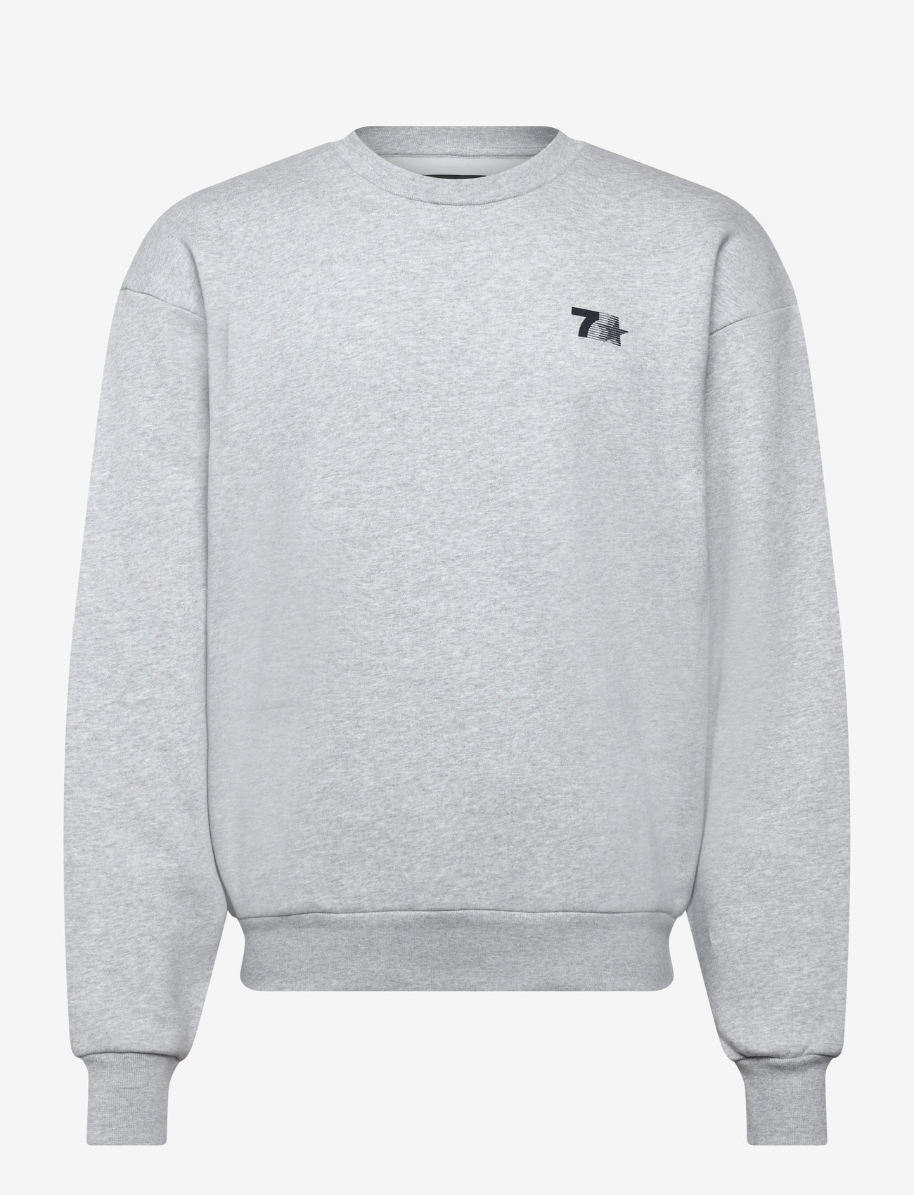 7 DAYS Active - Organic Graphic Regular Crewneck - tops - 022 heather grey - 0