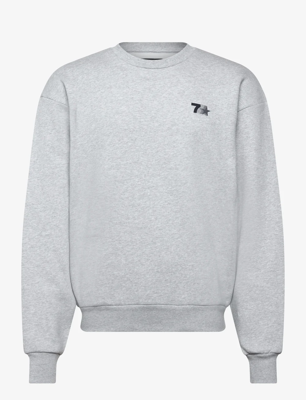 7 DAYS Active - Organic Graphic Regular Crewneck - oberteile - 022 heather grey - 0