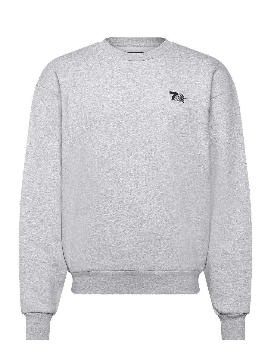 7 DAYS Active - Organic Graphic Regular Crewneck - toppar - 022 heather grey - 0