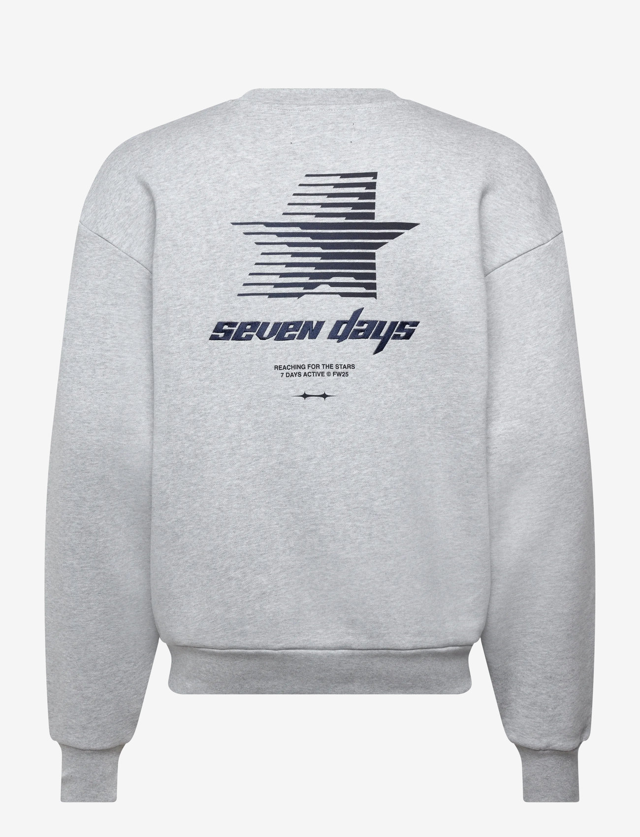 7 DAYS Active - Organic Graphic Regular Crewneck - tops - 022 heather grey - 1