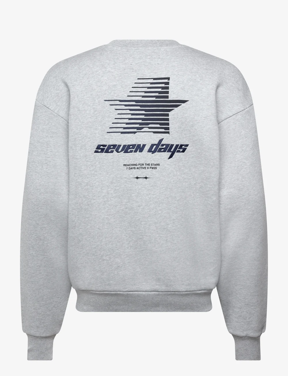 7 DAYS Active - Organic Graphic Regular Crewneck - oberteile - 022 heather grey - 1