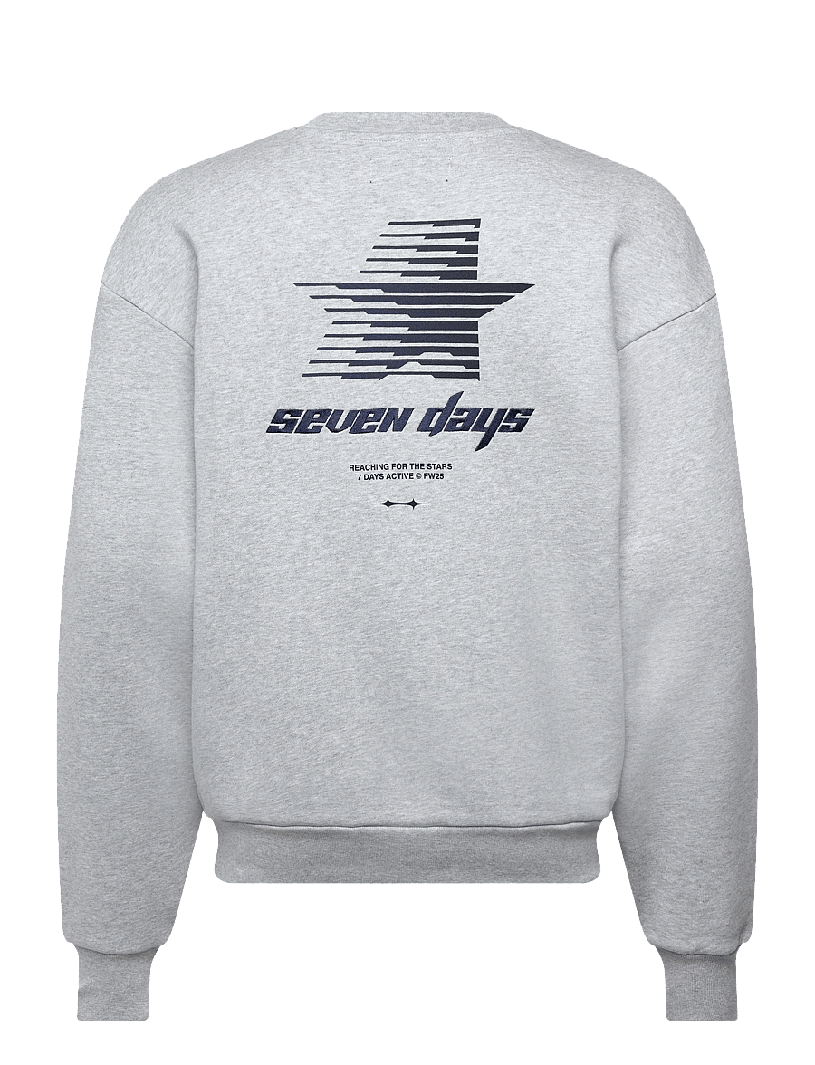 7 DAYS Active - Organic Graphic Regular Crewneck - toppar - 022 heather grey - 1
