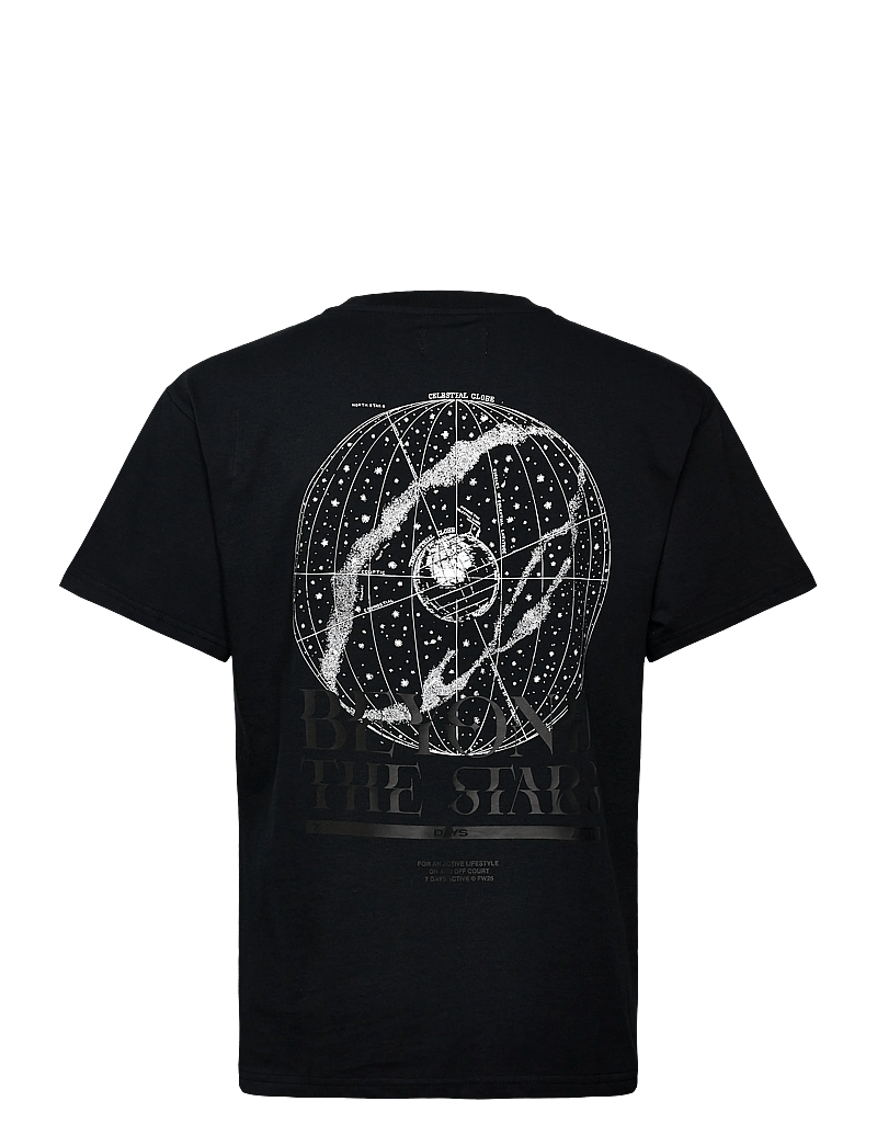 7 DAYS Active - Organic Regular Globe Tee - oberteile & t-shirts - 001 black - 2