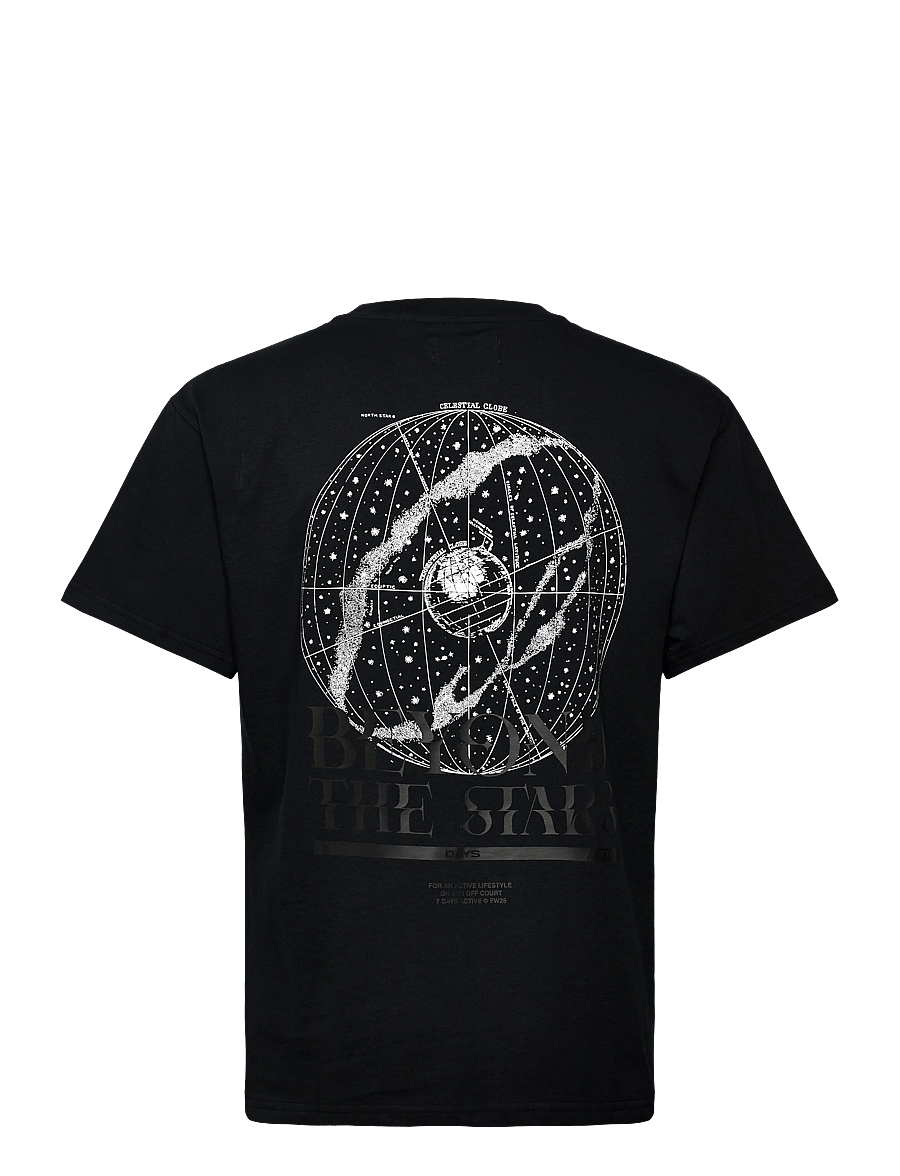 7 DAYS Active - Organic Regular Globe Tee - oberteile & t-shirts - 001 black - 2