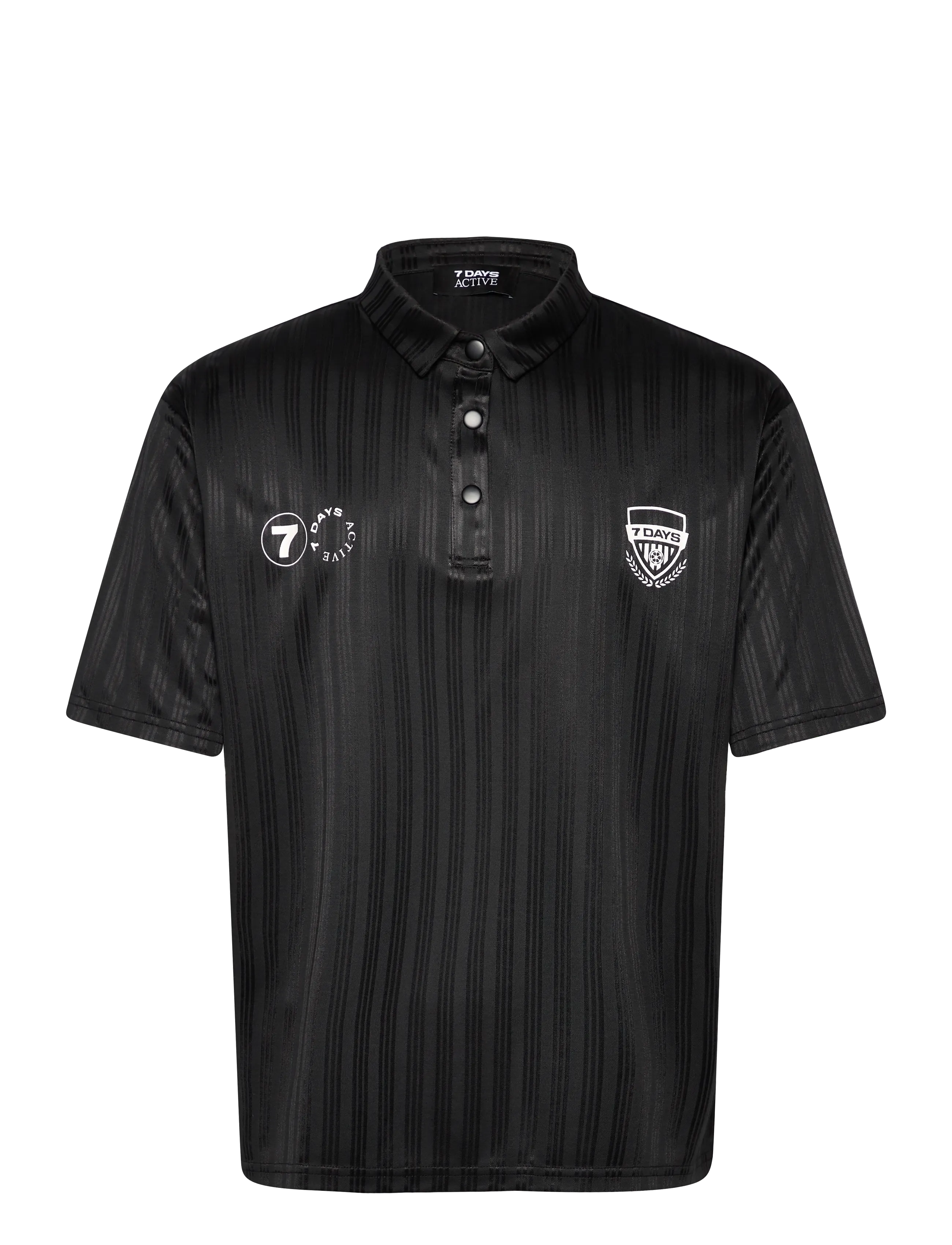 7 DAYS Active Soccer Polo Shirt - Oberteile & T-Shirts - 001 BLACK / black