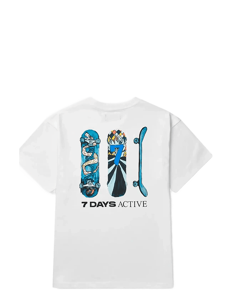 7 DAYS Active - Organic Regular Skate Tee - oberteile & t-shirts - 049 brilliant white - 2