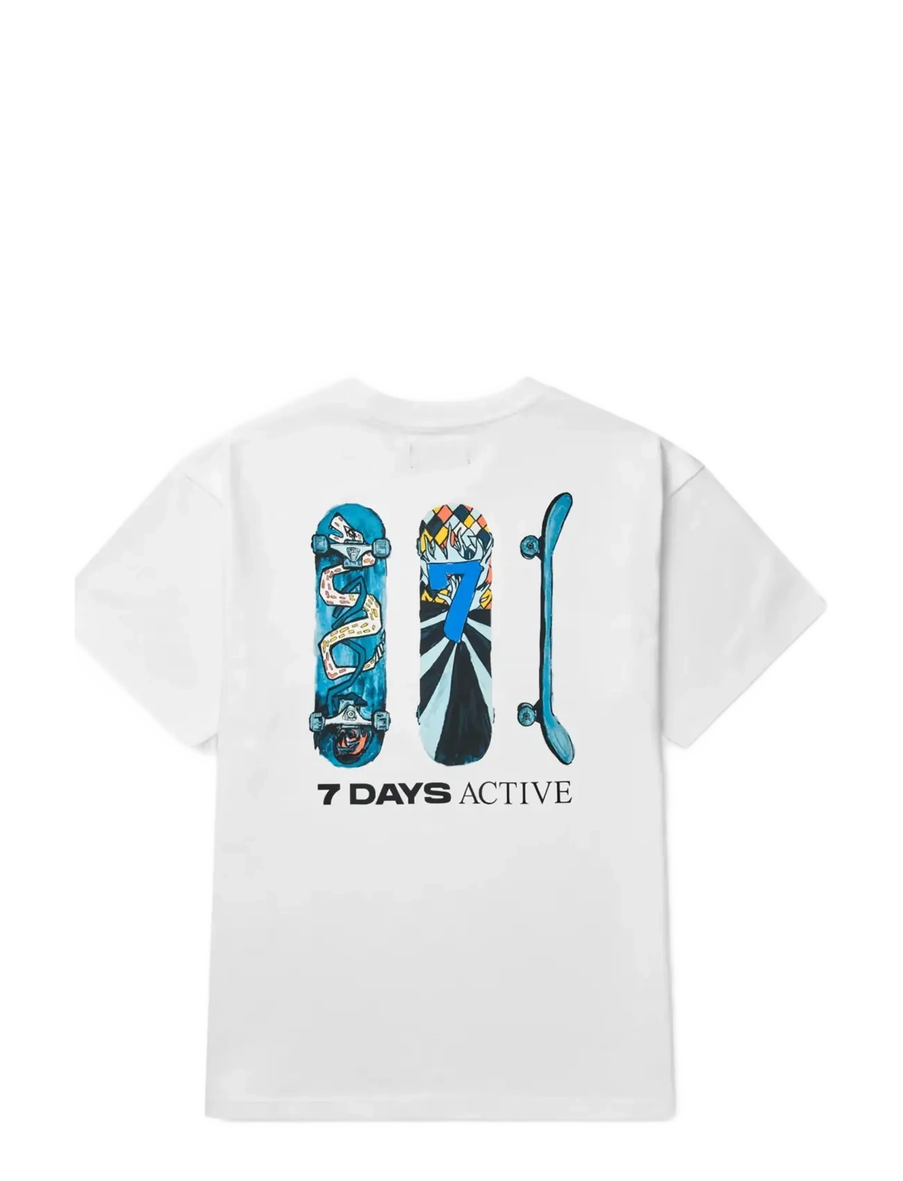 7 DAYS Active - Organic Regular Skate Tee - t-shirts - 049 brilliant white - 2