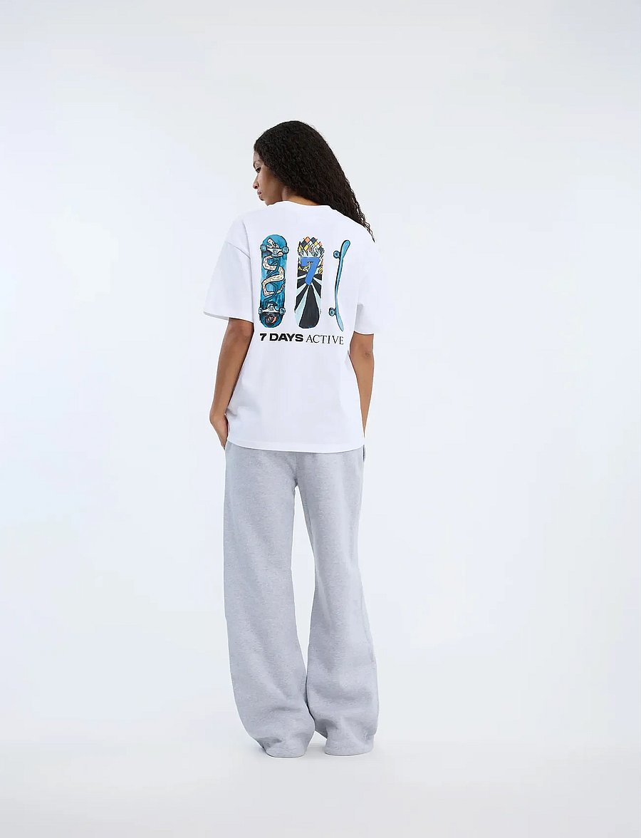 7 DAYS Active - Organic Regular Skate Tee - oberteile & t-shirts - 049 brilliant white - 4