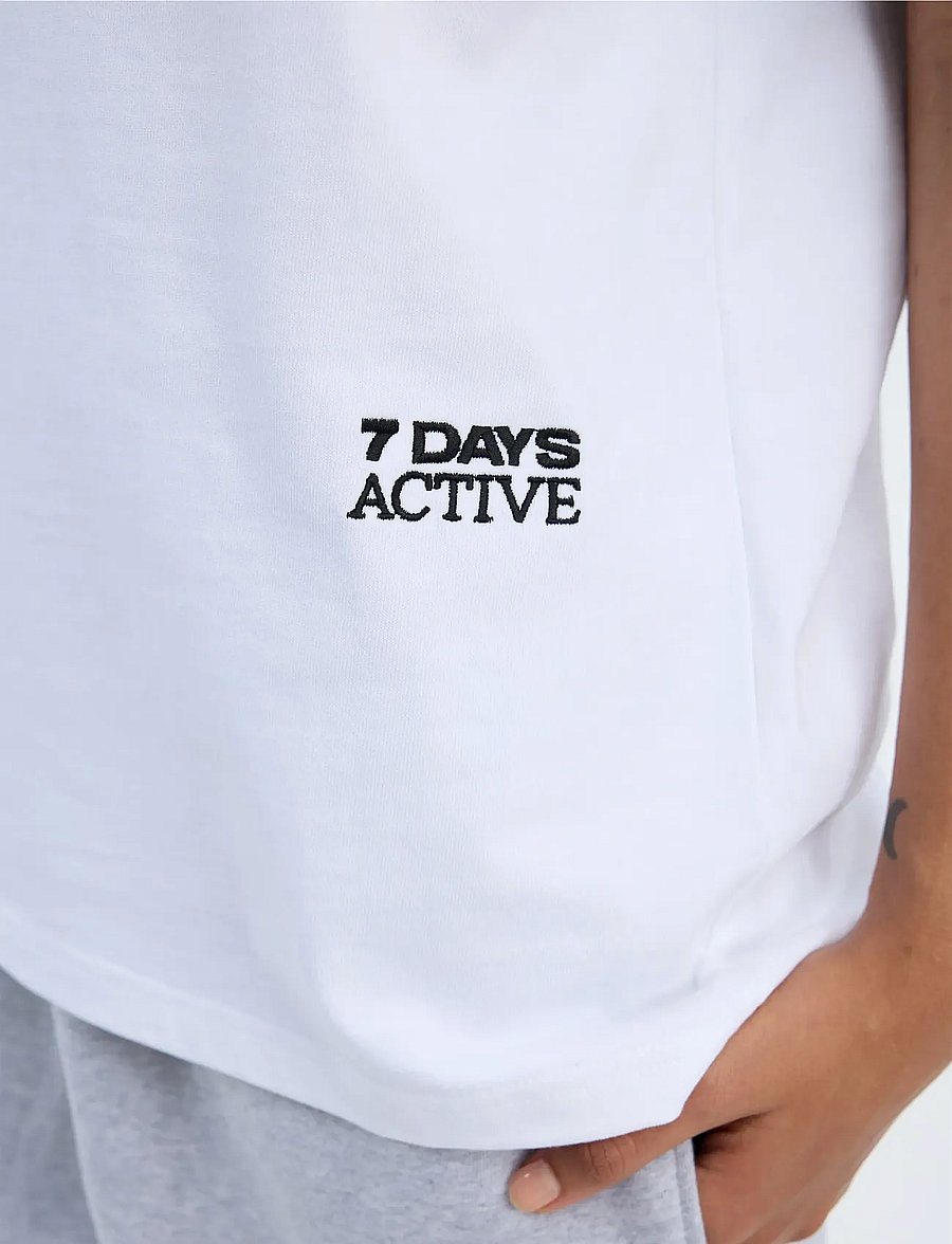 7 DAYS Active - Organic Regular Skate Tee - oberteile & t-shirts - 049 brilliant white - 5