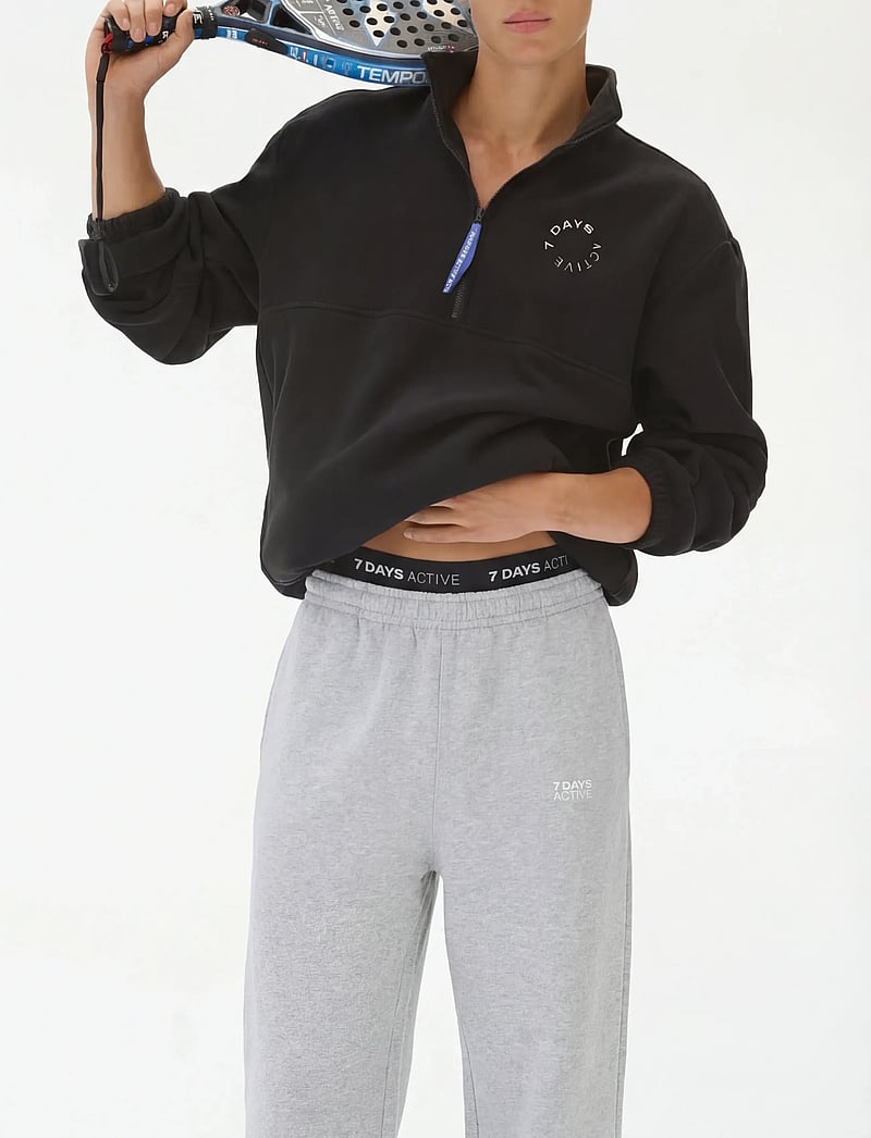 7 DAYS Active - Regular Half Zip Fleece - oberteile - 001 black - 0