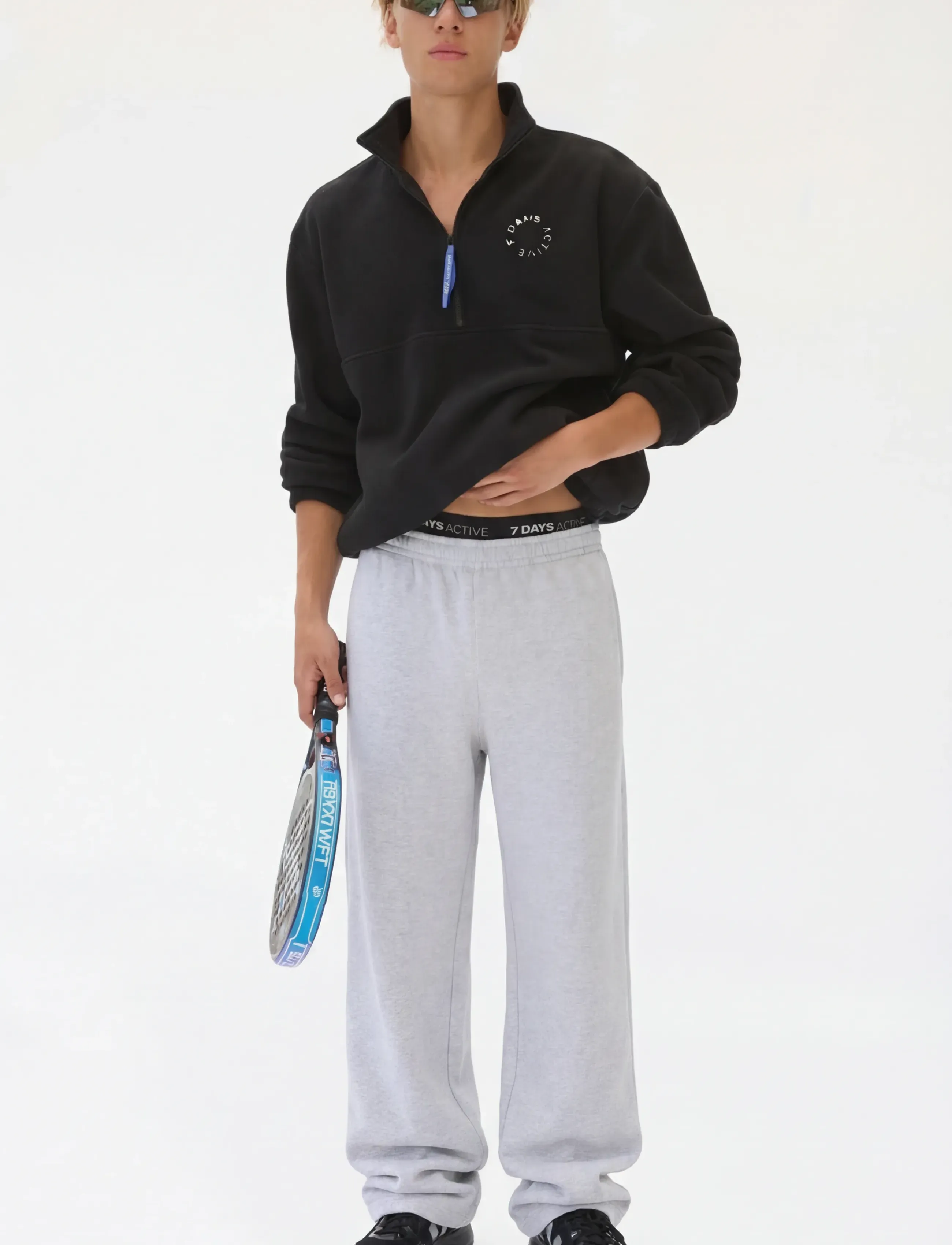 7 DAYS Active - Regular Half Zip Fleece - alussärgid - 001 black - 4