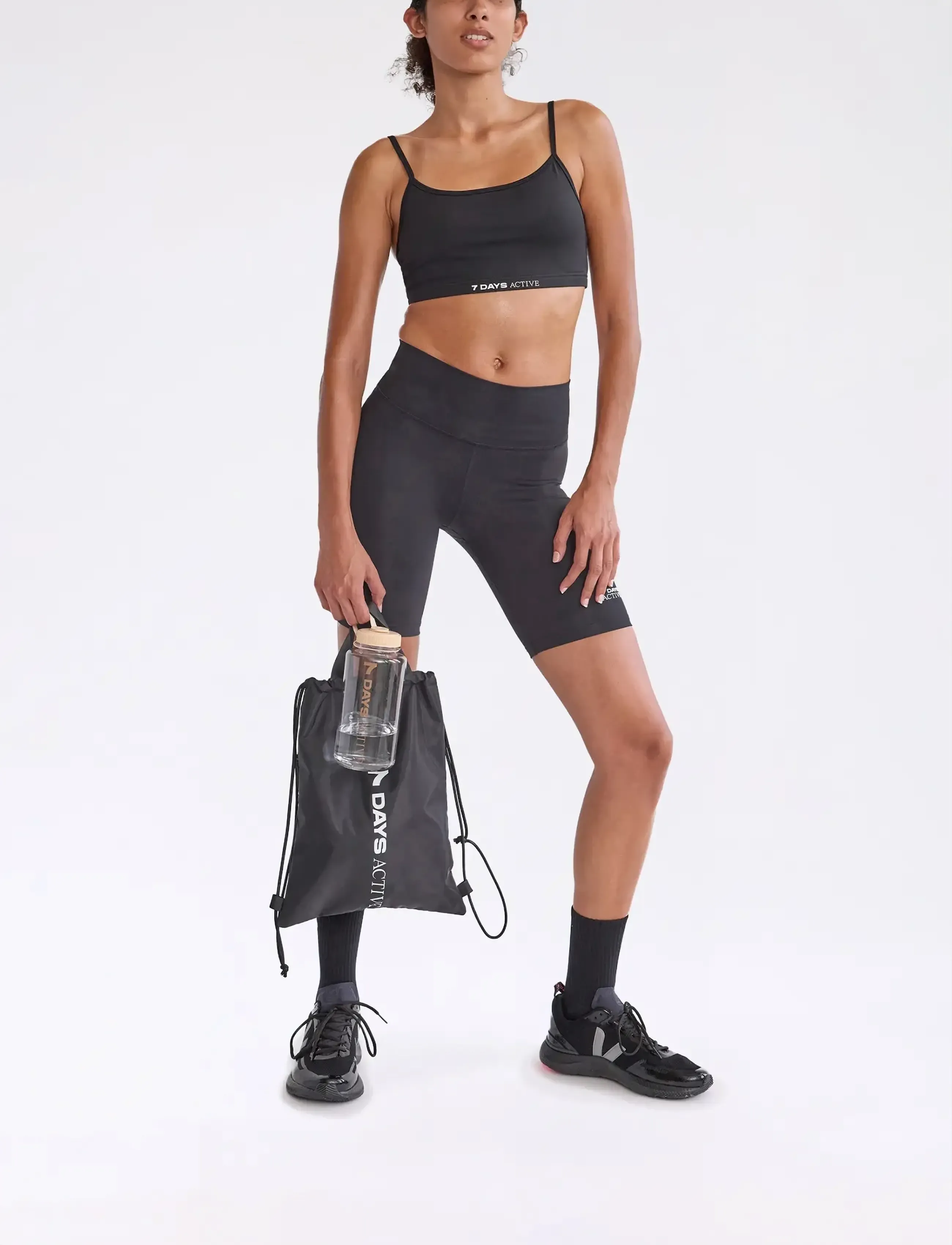 7 DAYS Active Strap Bra, Kvinder, Bralette, Sort, Str: XS