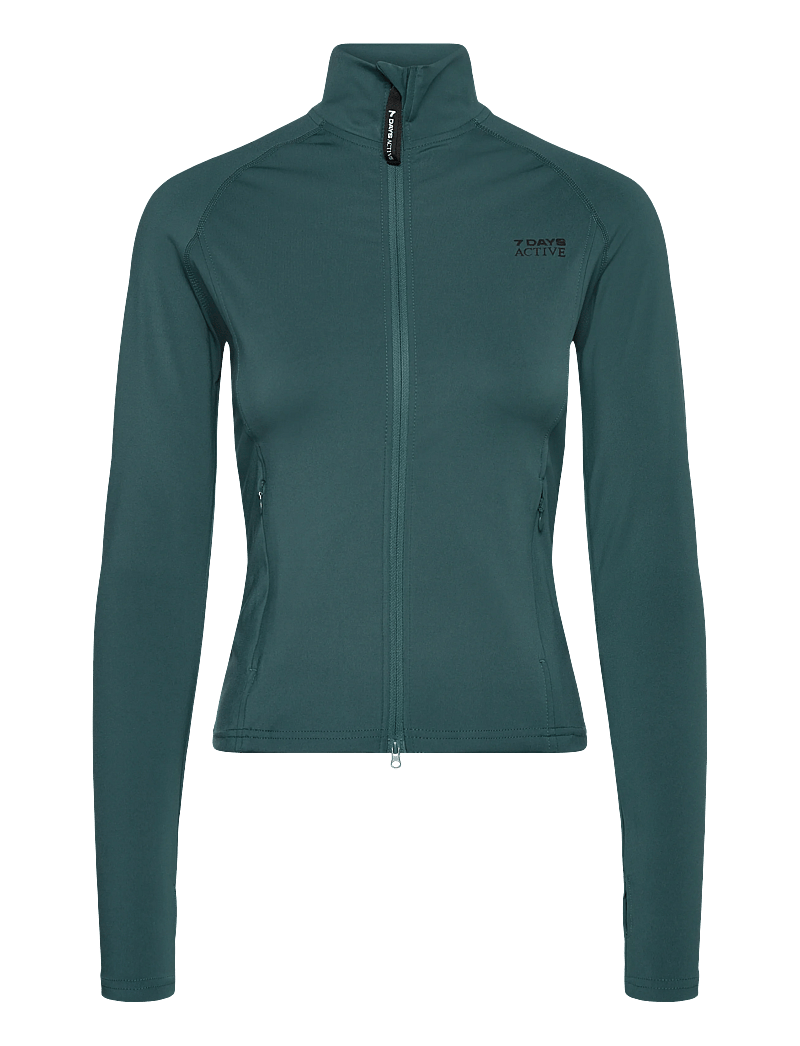 7 DAYS Active - Womens Full Zip Running Top - alussärgid - 045 mediterranea - 1