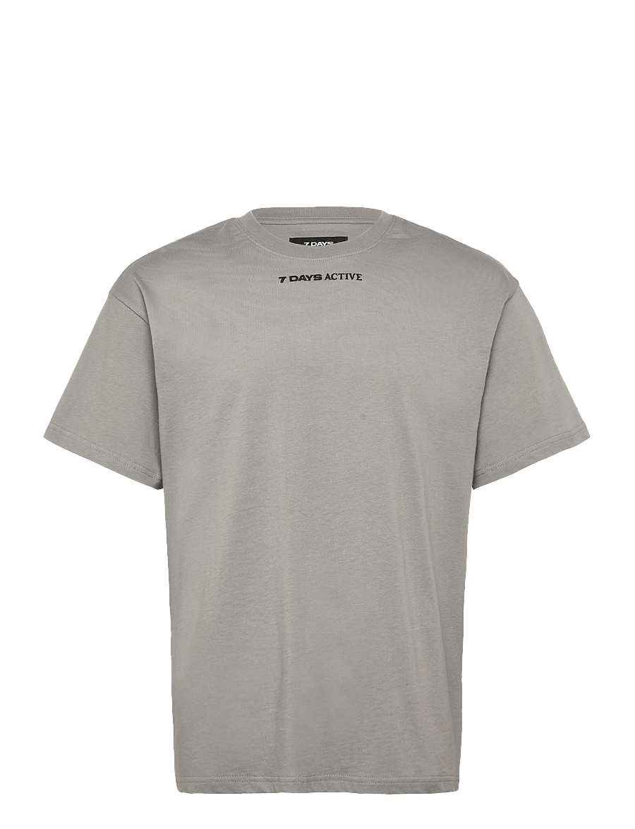 7 DAYS Active - Regular Race Line Tee - oberteile & t-shirts - 080 light grey - 1