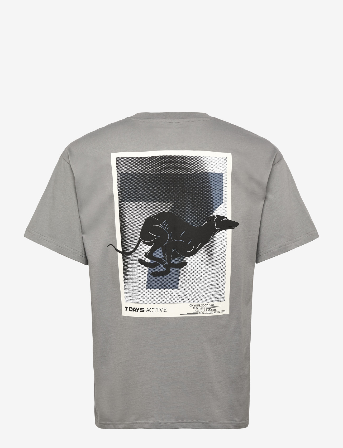 7 DAYS Active - Regular Race Line Tee - alussärgid ja t-särgid - 080 light grey - 1