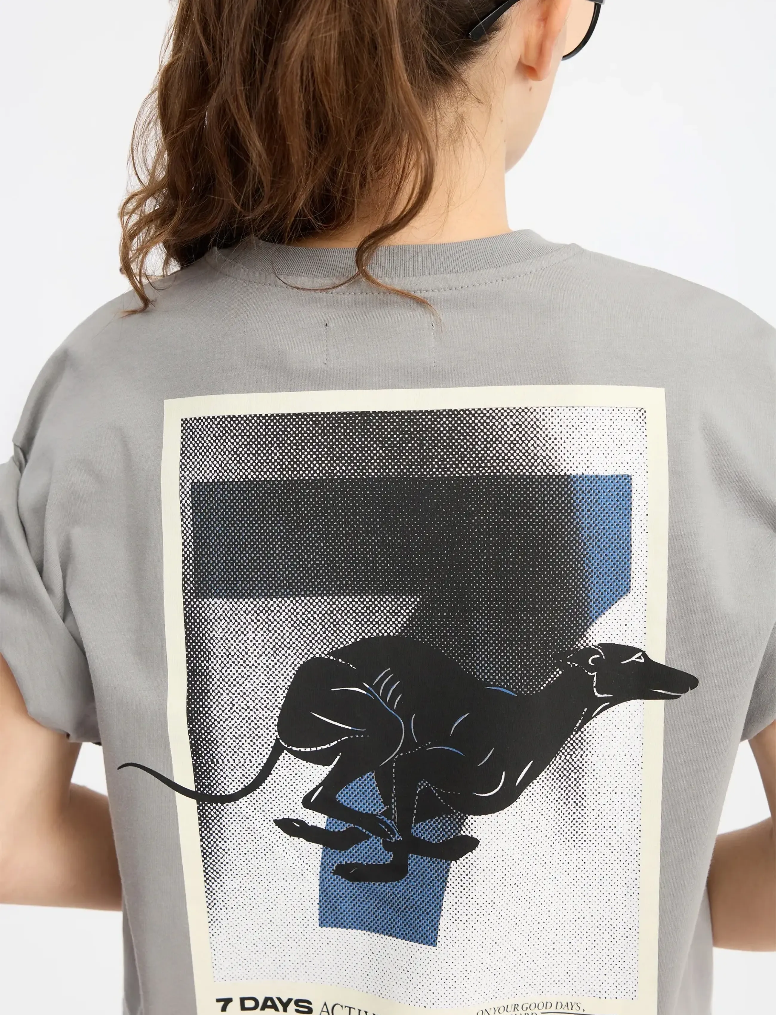 7 DAYS Active Regular Race Line Tee - T-shirts - 080 LIGHT GREY / grey