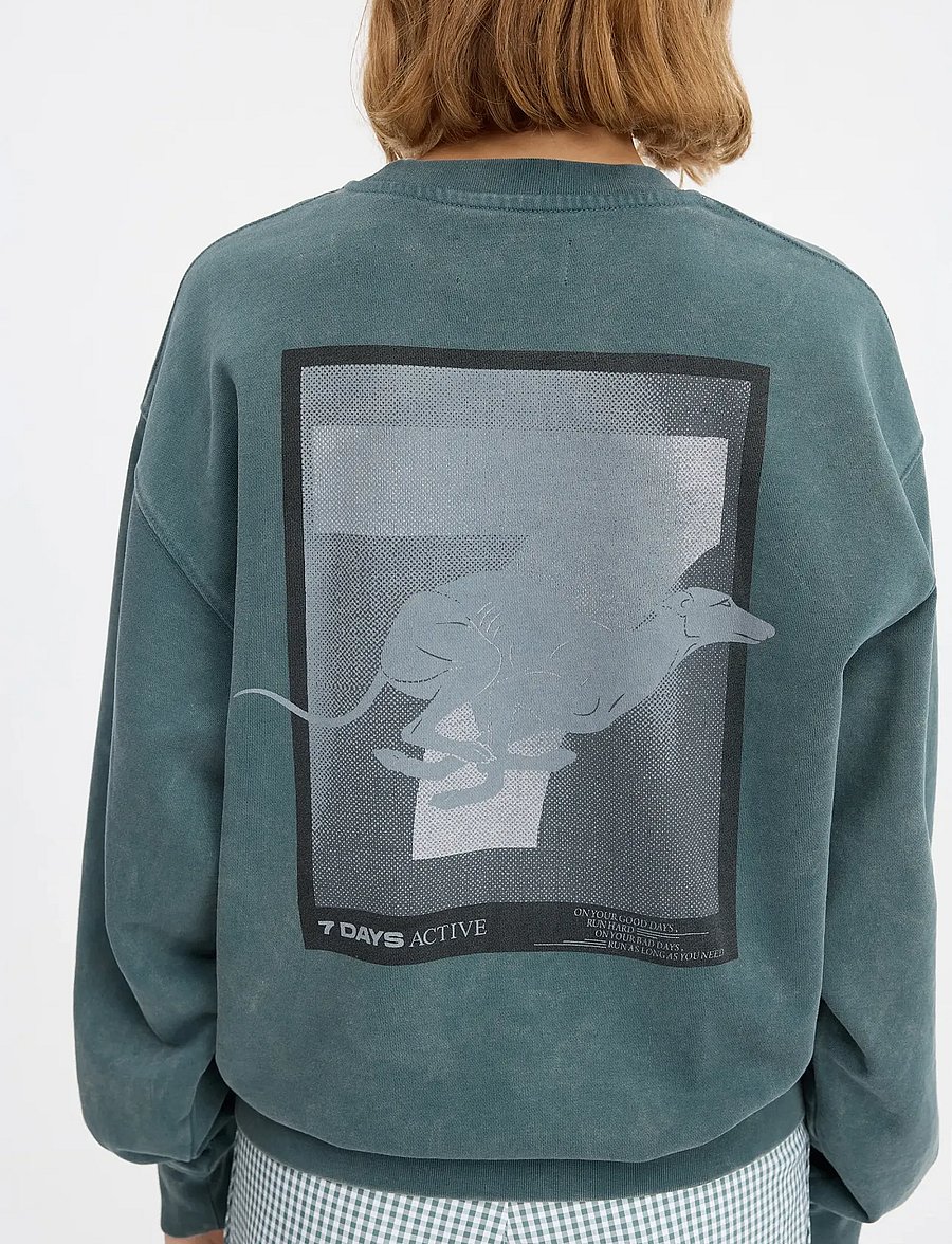 7 DAYS Active - Regular Crewneck - oberteile - 065 dusty green - 4