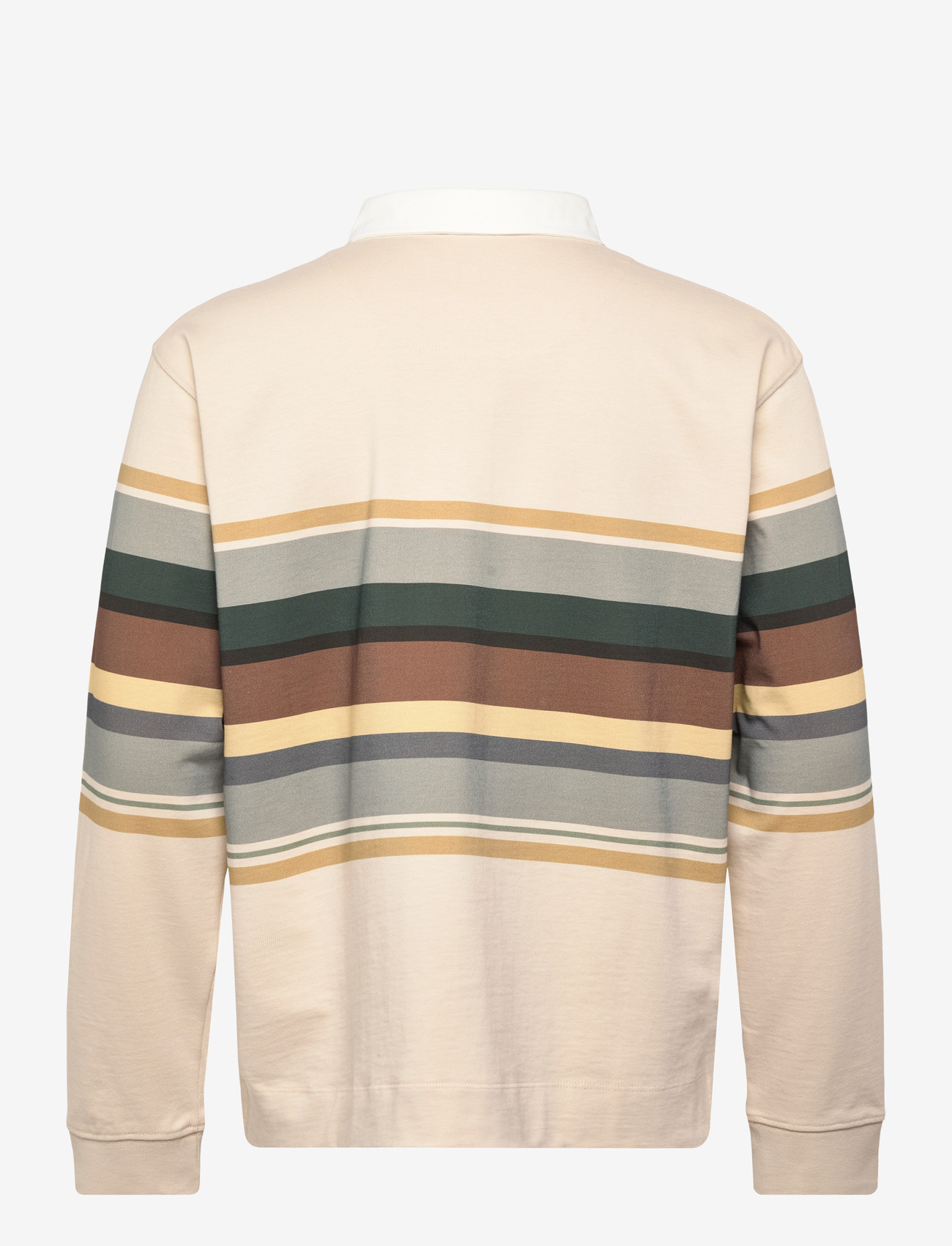 7 DAYS Active - Polo Stripes Long Sleeve - toppe & t-shirts - 005 beige - 1