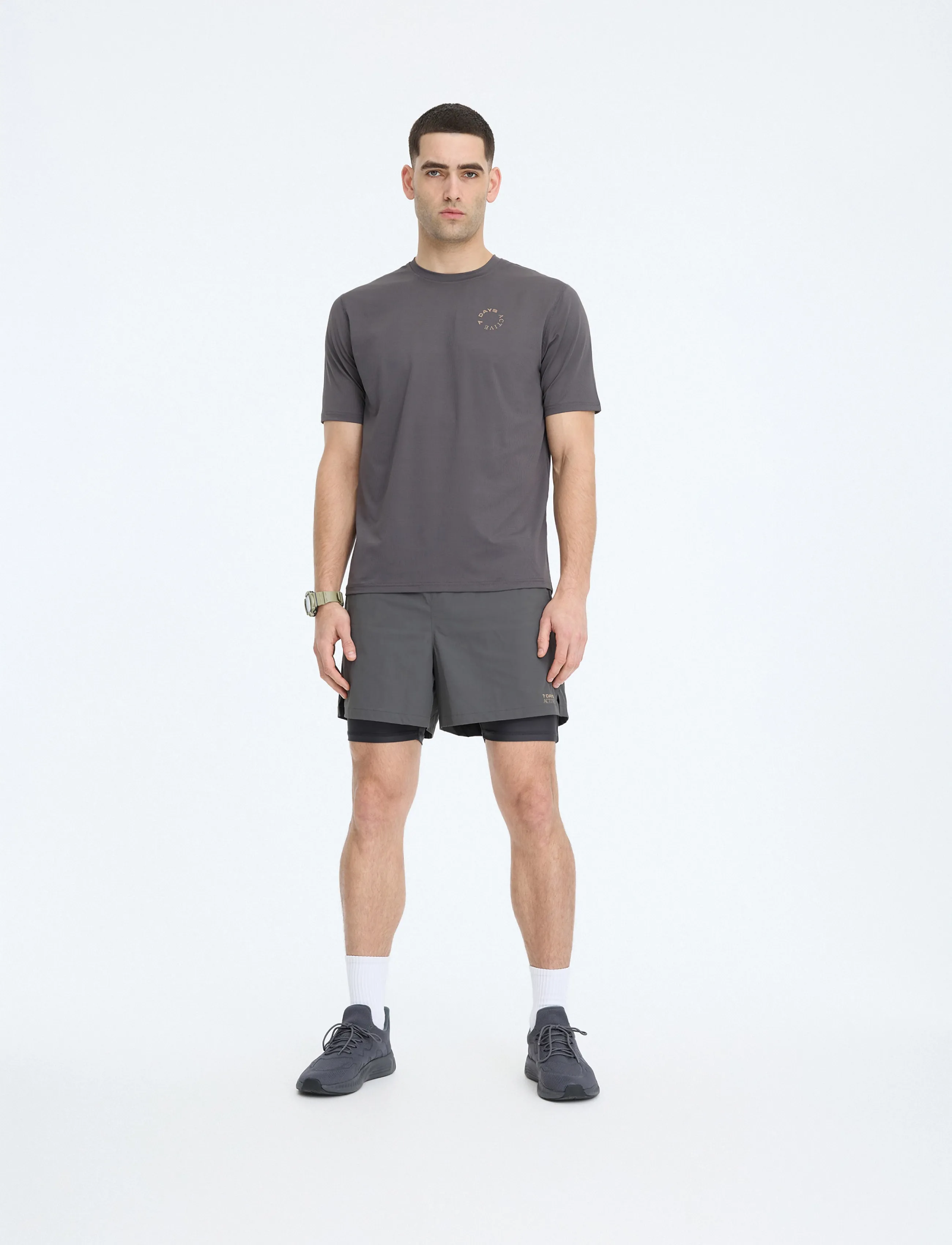 7 DAYS Active - BODY Performance Tee - t-shirts - 061 charcoal - 4