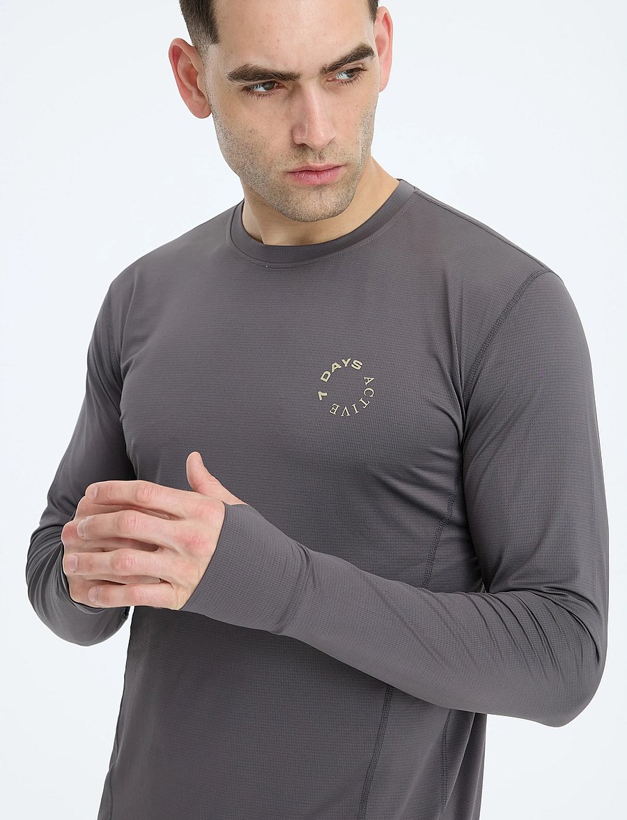 7 DAYS Active - BODY Performance Long Sleeve - långärmade tröjor - 061 charcoal - 0