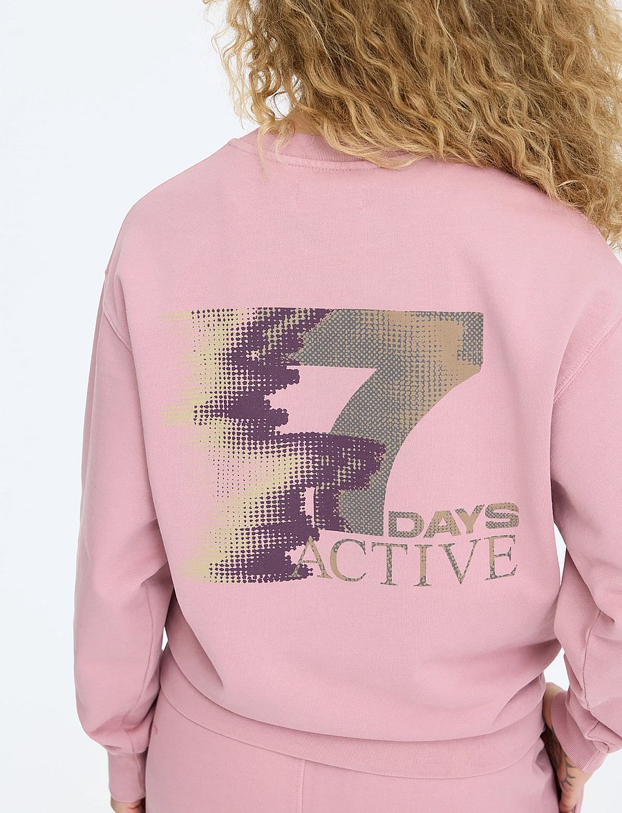 7 DAYS Active - MIND Back Print Crewneck - sweatshirts - 052 rose - 0