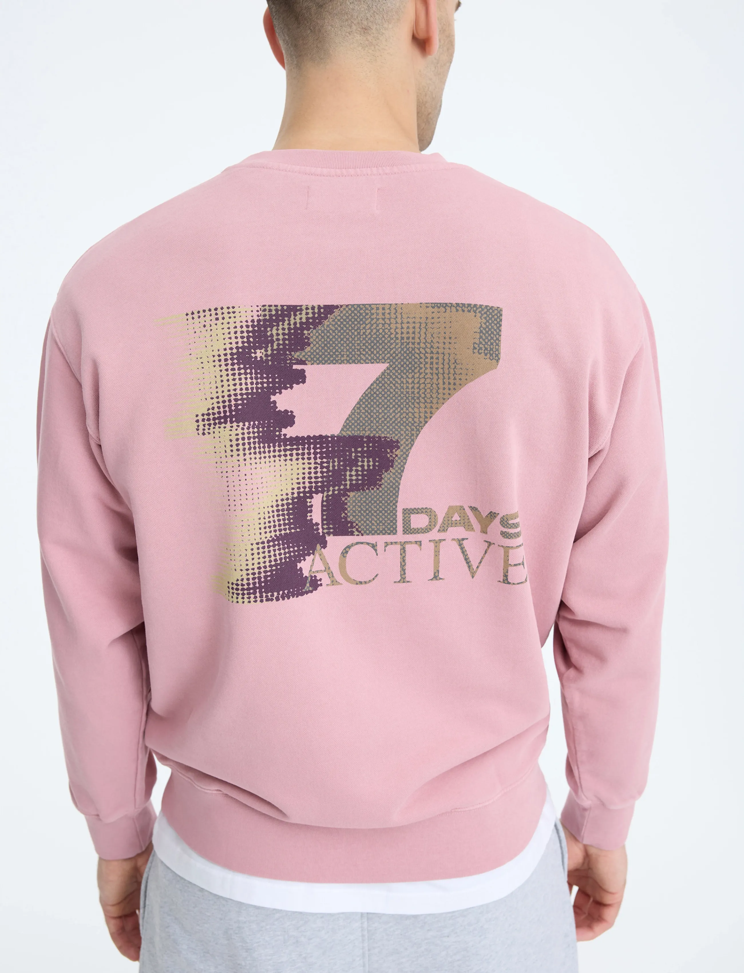 7 DAYS Active - MIND Back Print Crewneck - 052 rose - 4