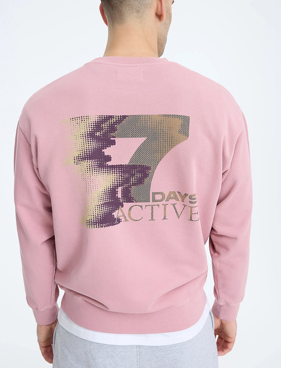 7 DAYS Active - MIND Back Print Crewneck - sweatshirts - 052 rose - 4