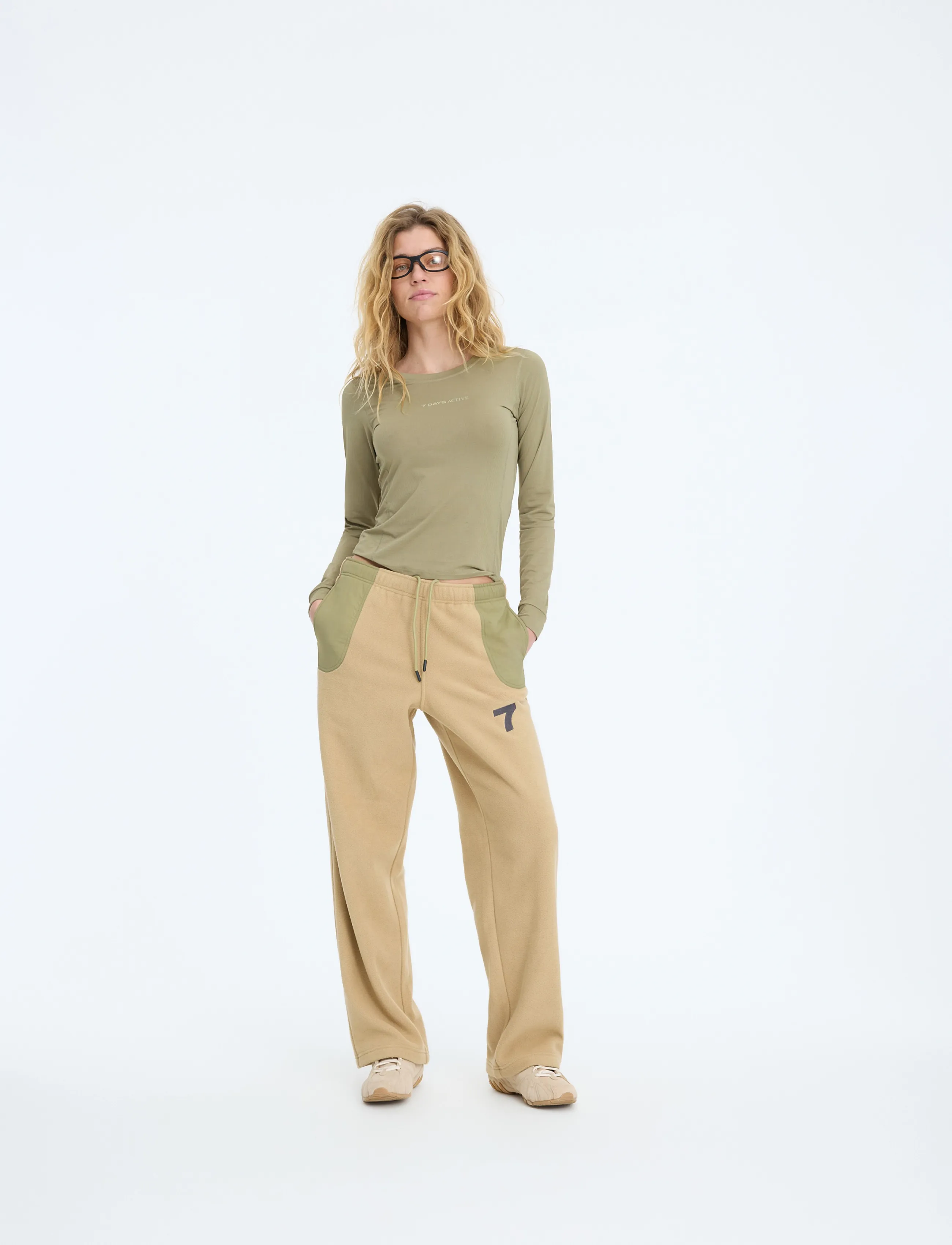 7 DAYS Active - SOUL Fleece Pants - träningsbyxor - 053 sand - 4