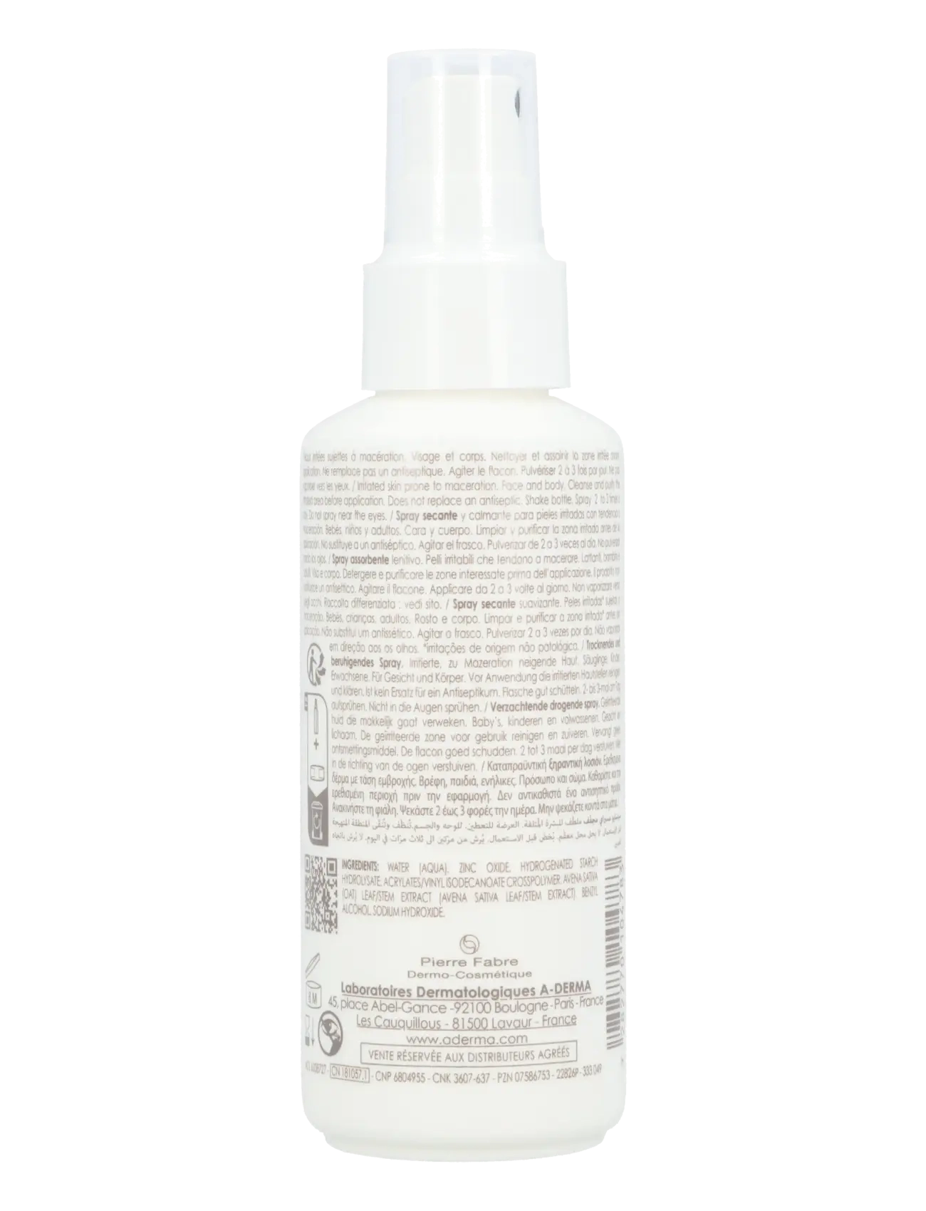 A-Derma - Cytelium Drying and Soothing Spray - clear - 1