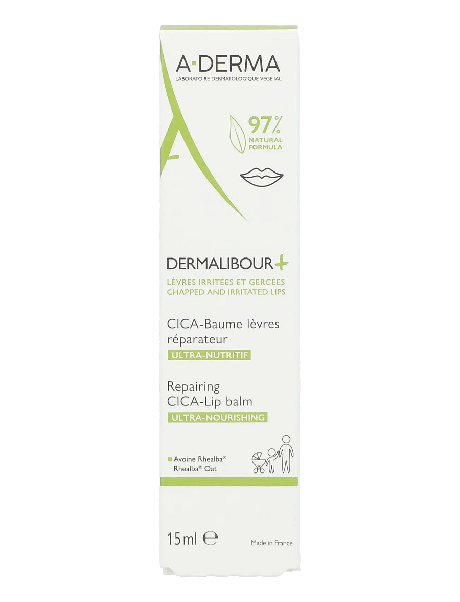 A-Derma - Dermalibour+ CICA Lip Repair Balm - läppbalsam - clear - 1