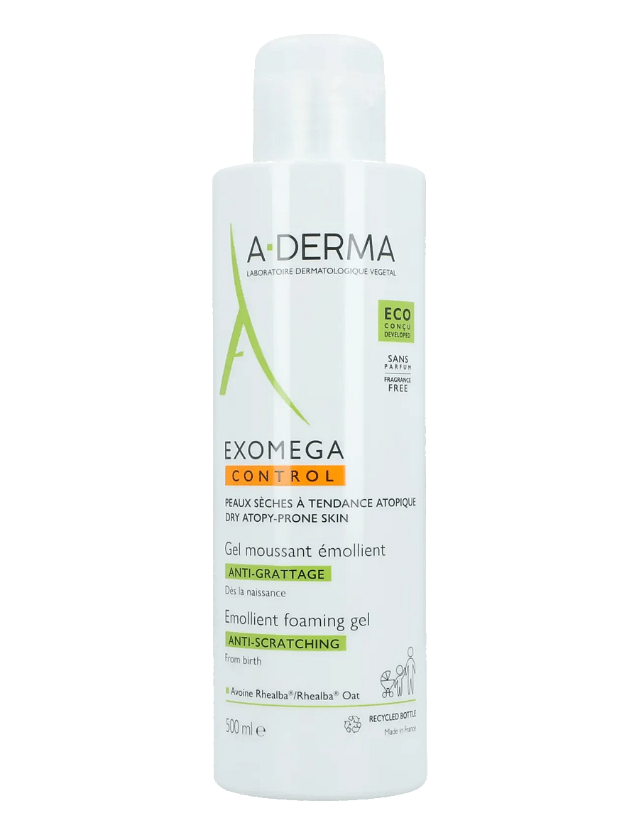 A-Derma - Exomega Control 2 in 1 Emollient Cleansing Gel Anti-Scratching - rensegels - clear - 0