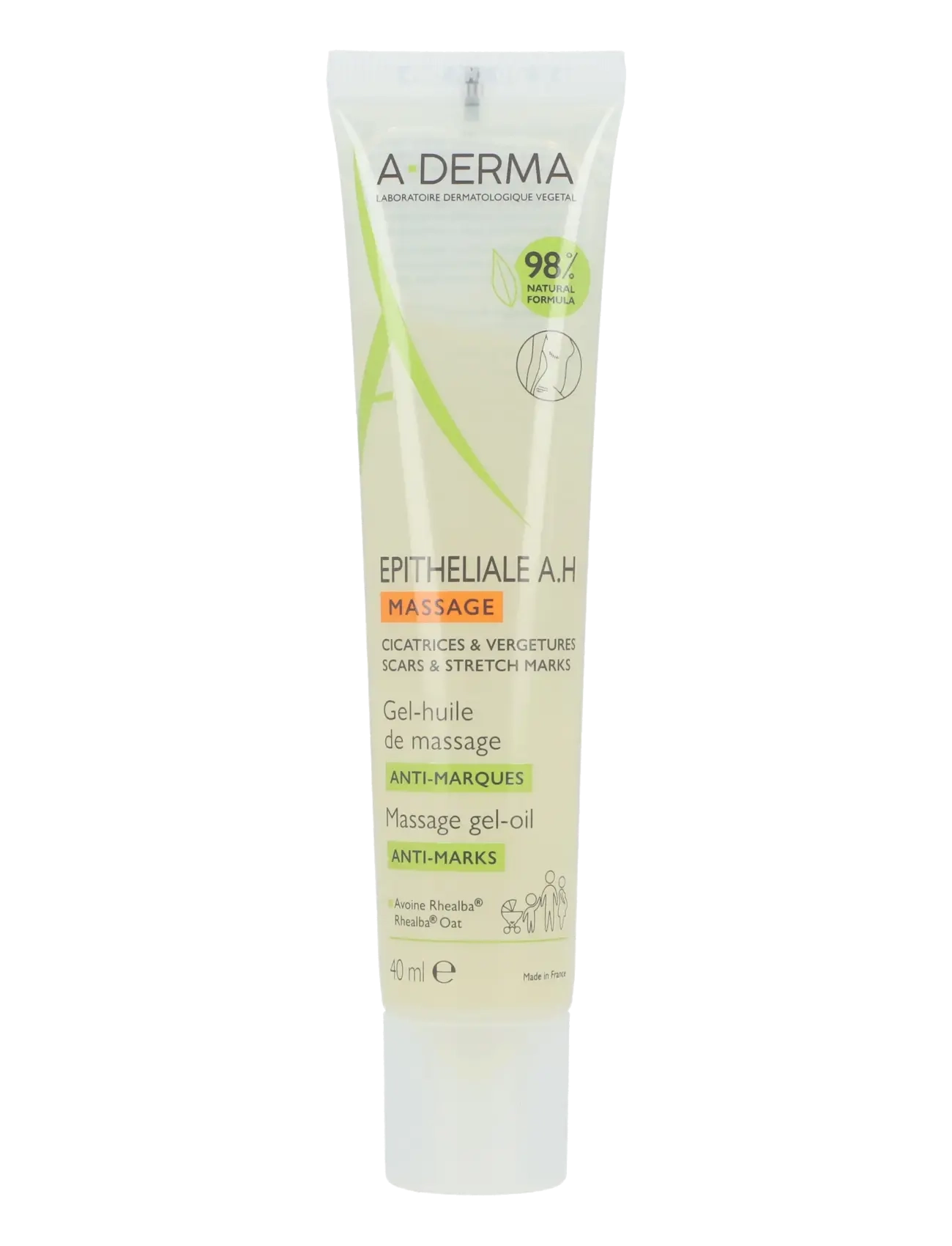 A-Derma Epitheliale A.h Massage Gel-Oil Anti-Marks, 40 ml, Body, Nackt - Body Oils, Beauty