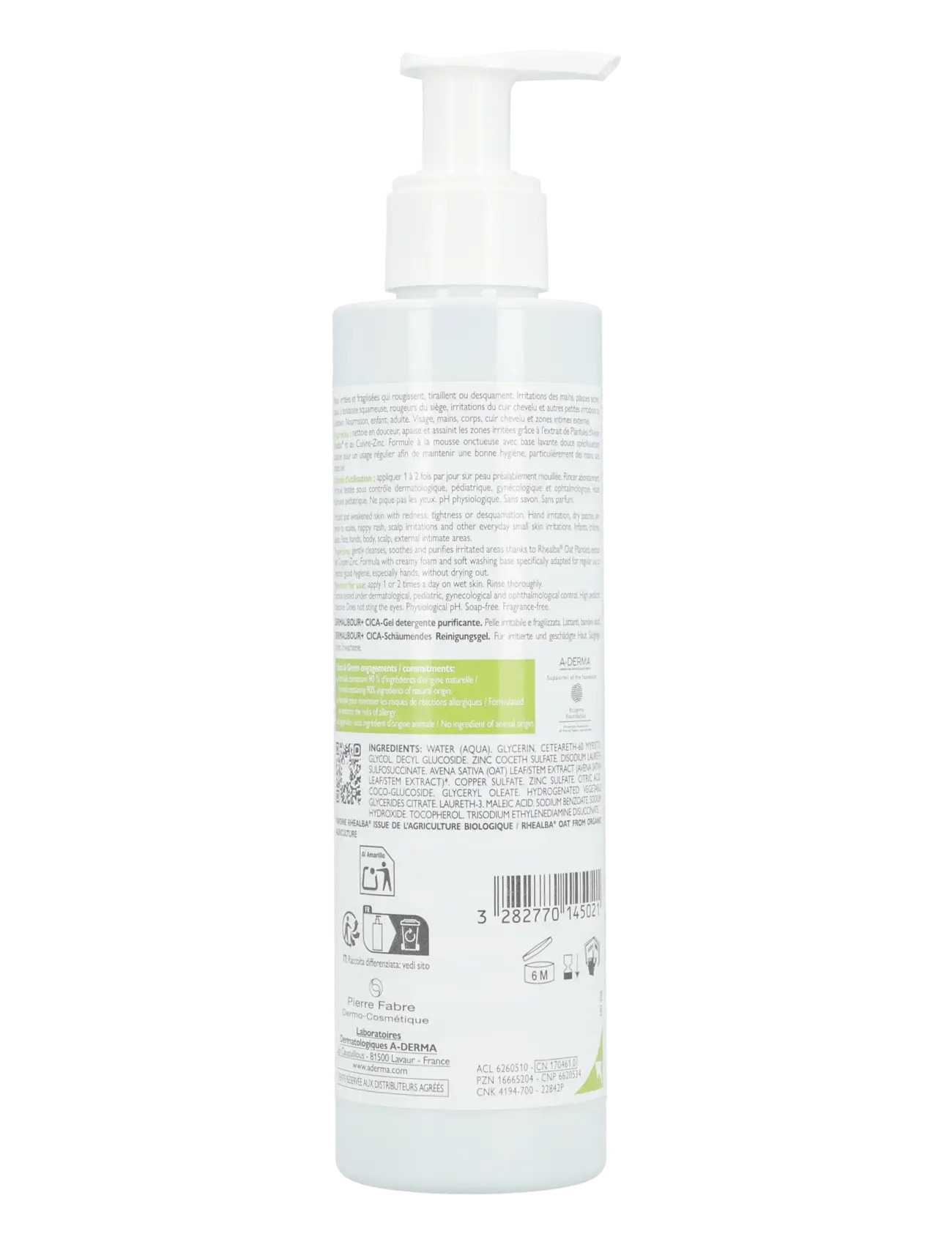 A-Derma - Dermalibour+ CICA Foaming Gel - clear - 1