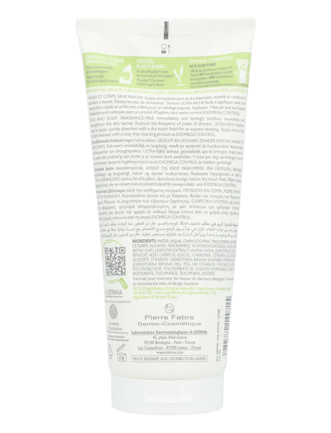 A-Derma - Exomega Control Emollient Balm Anti-Scratching - clear - 1