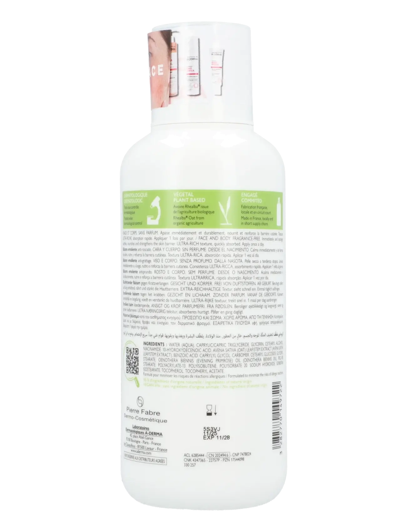 A-Derma - Exomega Control Emollient Balm Anti-Scratching - lotion & creams - clear - 1
