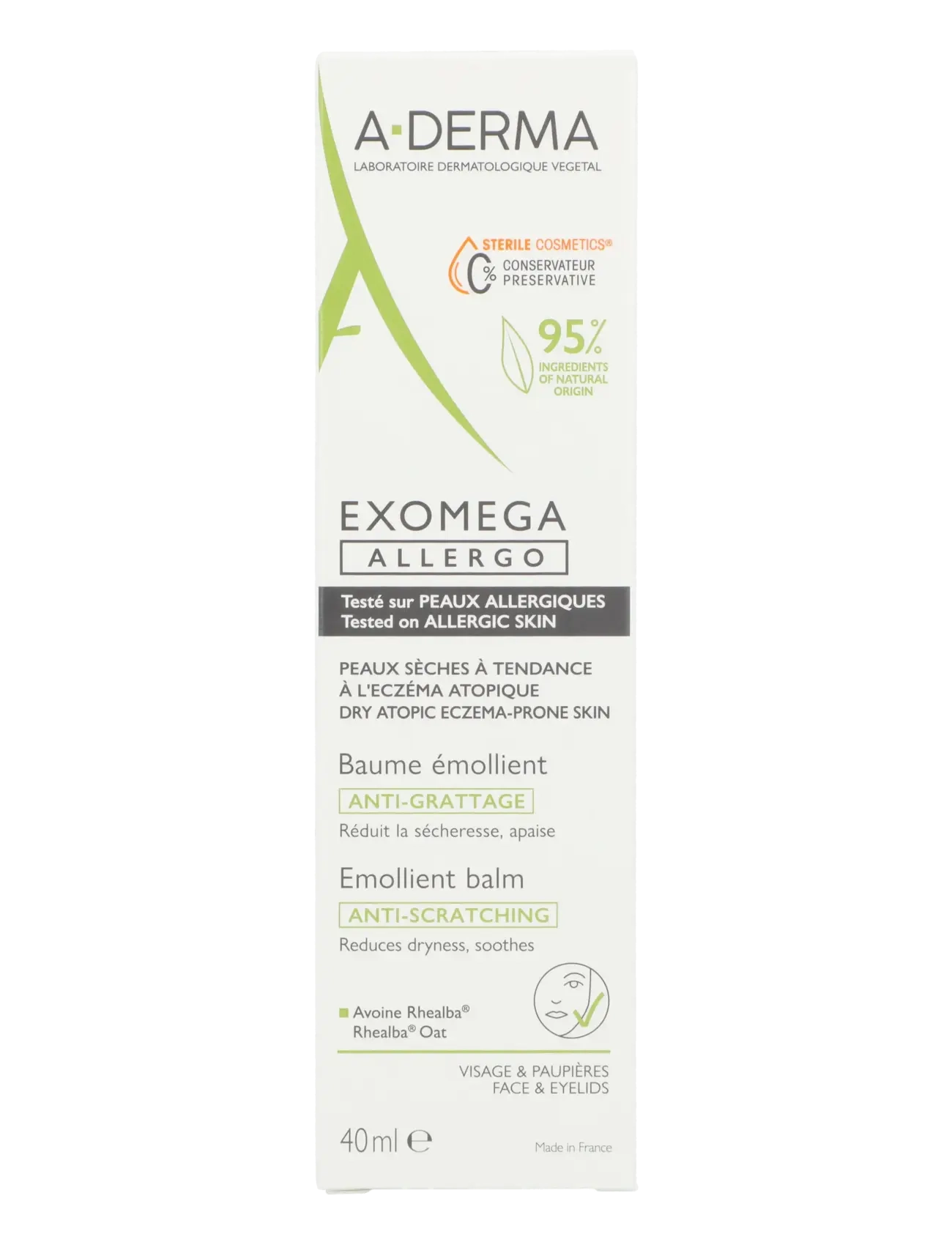 A-Derma - Exomega Allergo Emollient Balm Sterile Cosmetic - lotion & creme - clear - 1
