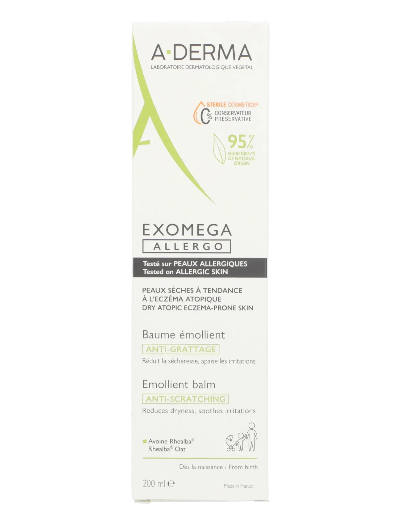 A-Derma - Exomega Allergo Emollient Balm Sterile Cosmetic - lotion & creme - clear - 1