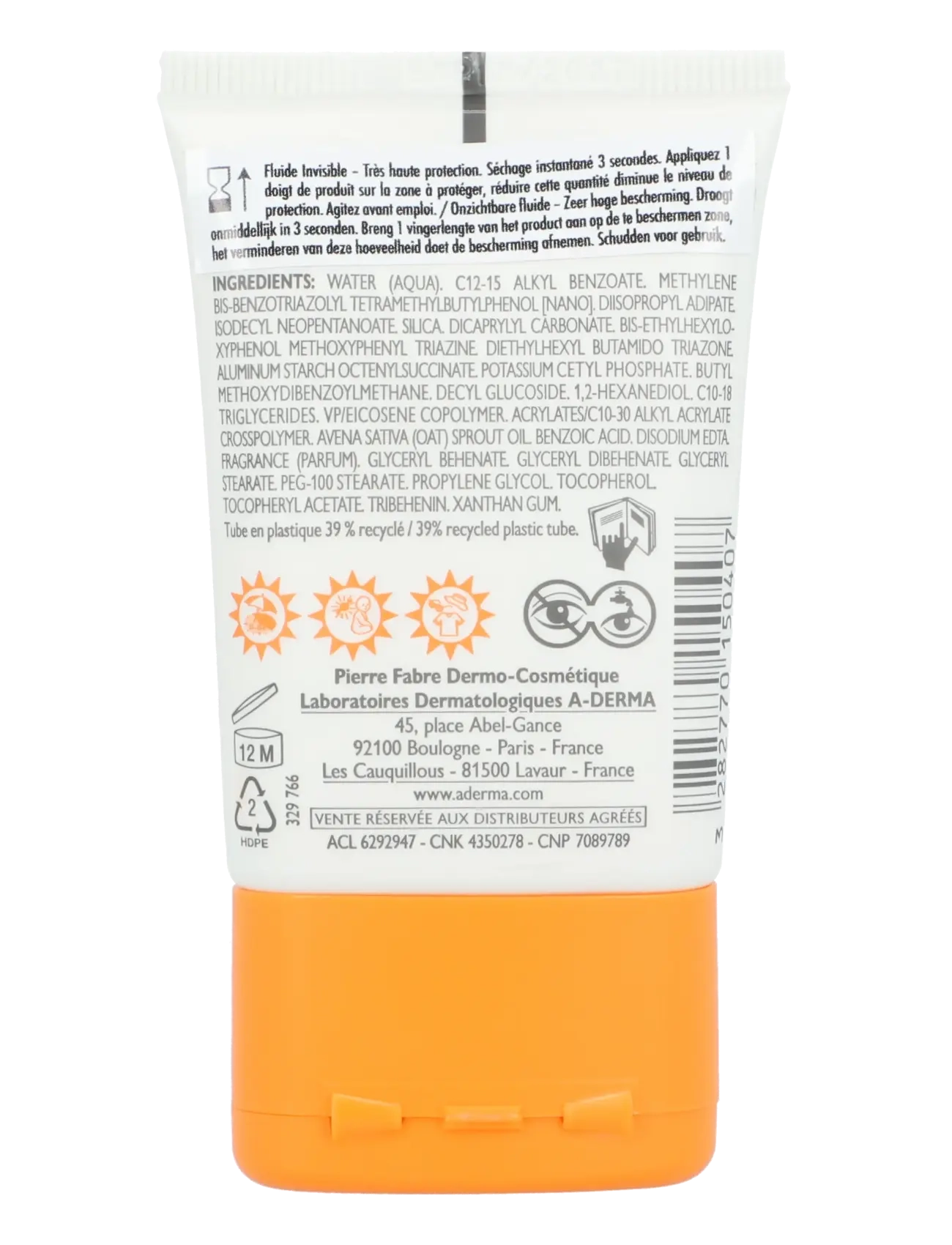 A-Derma - Protect Pocket Invisible Sun Fluid SPF 50+ - clear - 1