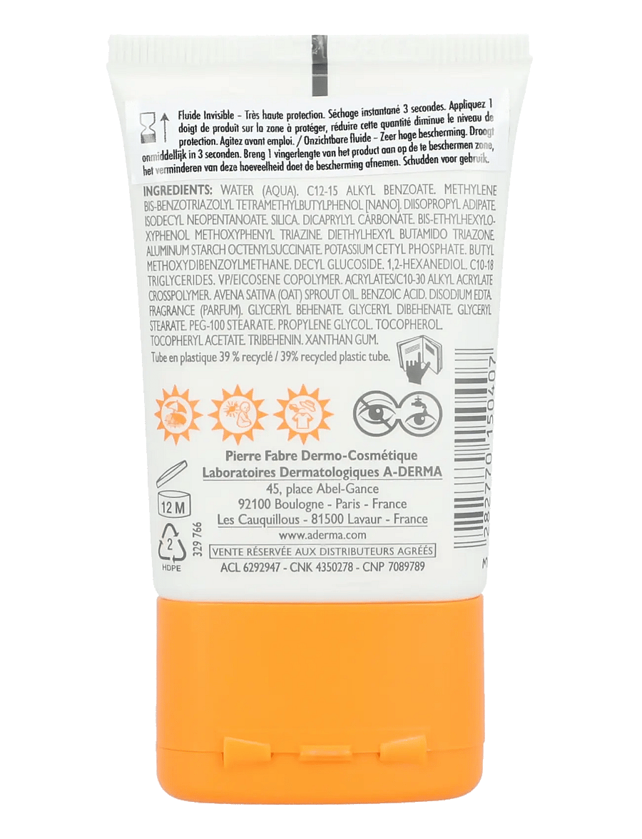 A-Derma - Protect Pocket Invisible Sun Fluid SPF 50+ - clear - 1