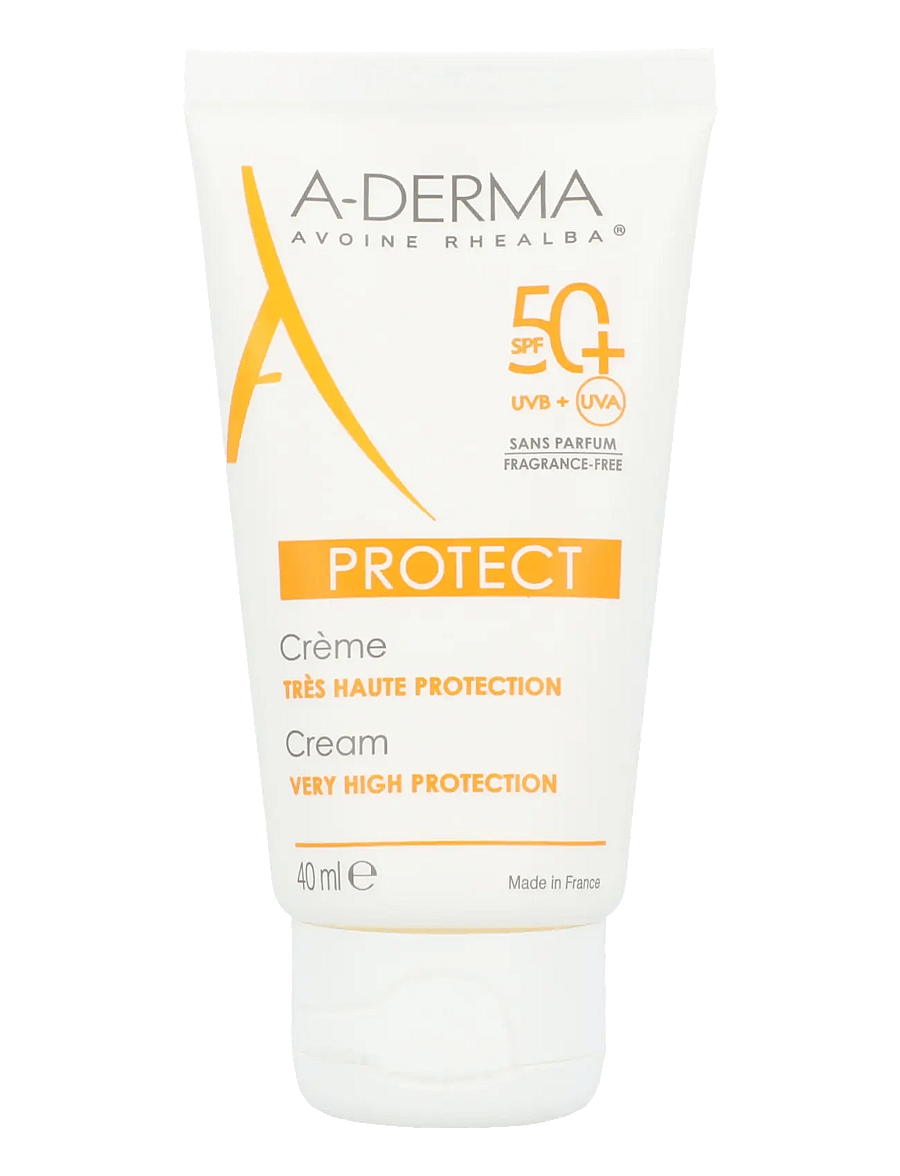 A-Derma - Protect Fragrance-Free Sunscreen Cream SPF 50+ - til ansigtet - clear - 0