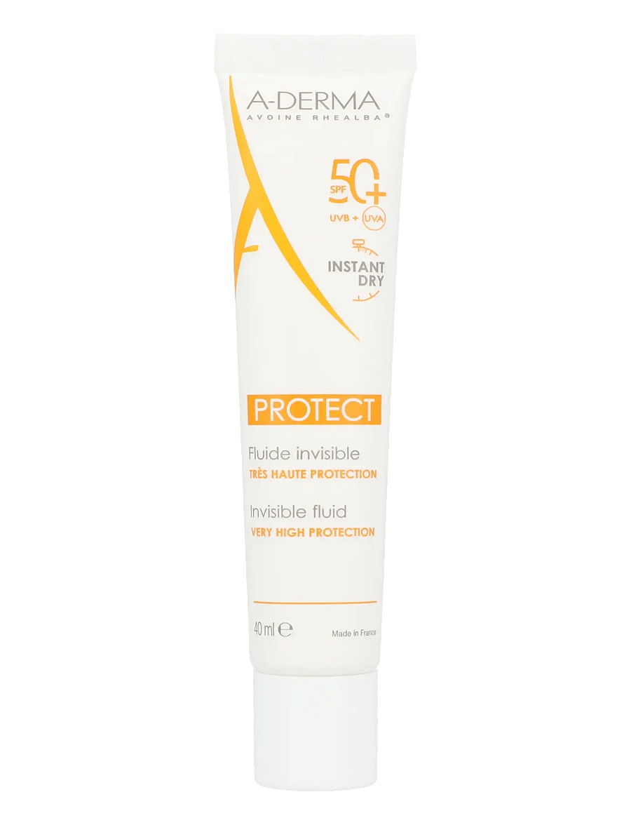 A-Derma - Protect Invisible Facial Sunscreen Fluid SPF 50+ - til ansigtet - clear - 0