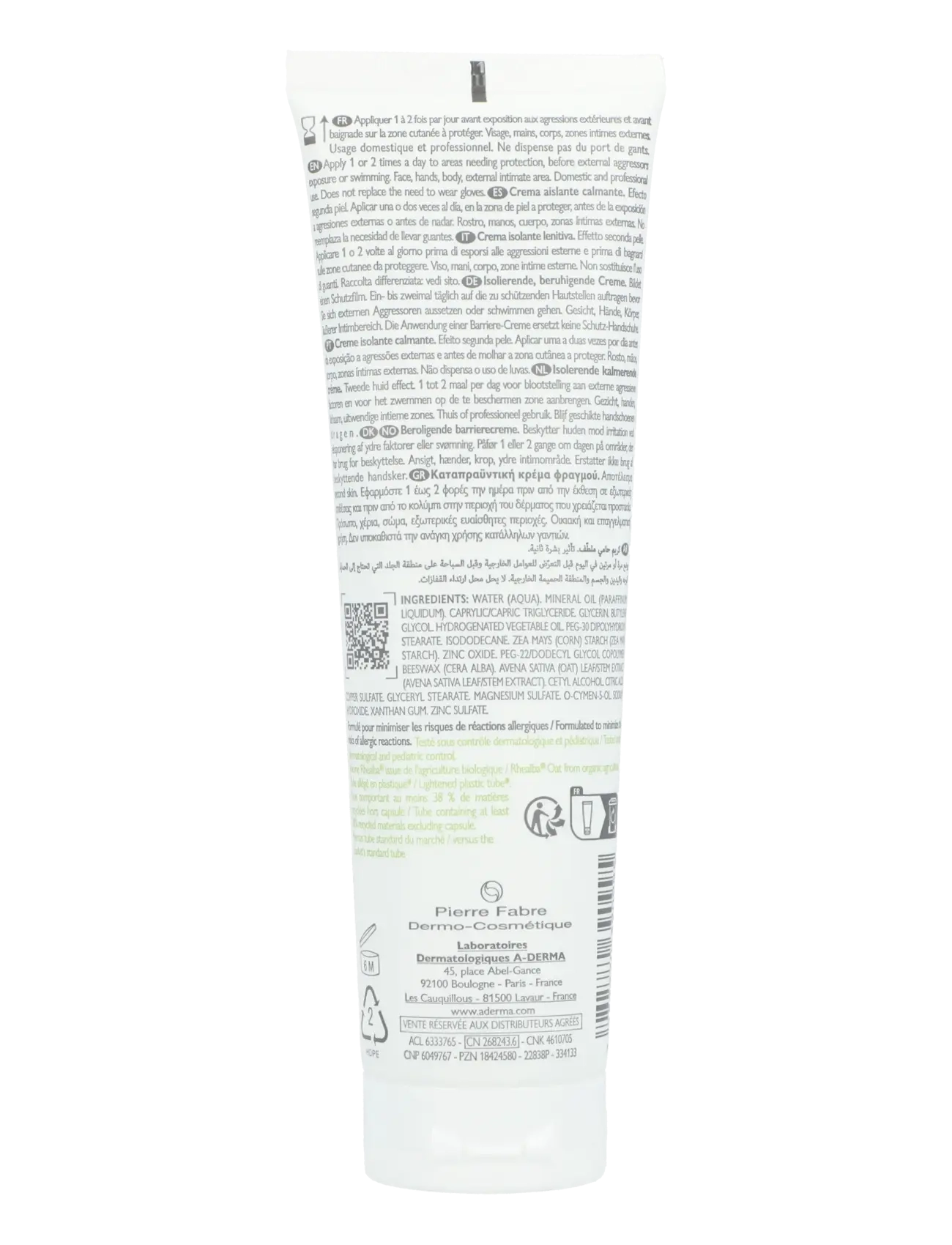 A-Derma - Dermalibour+ Barrier Insulating Cream - clear - 1