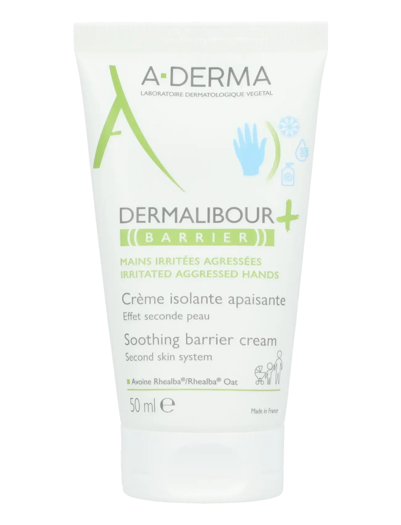 A-Derma Dermalibour+ Barrier Insulating Cream, 50 ml, Face, Nackt - Spot Treatments, Beauty