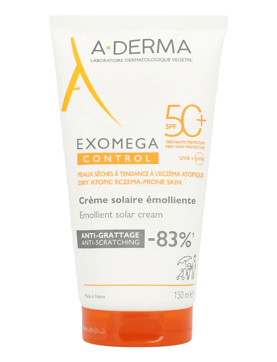 A-Derma - Exomega Control Emollient Sunscreen SPF 50+ - clear - 0